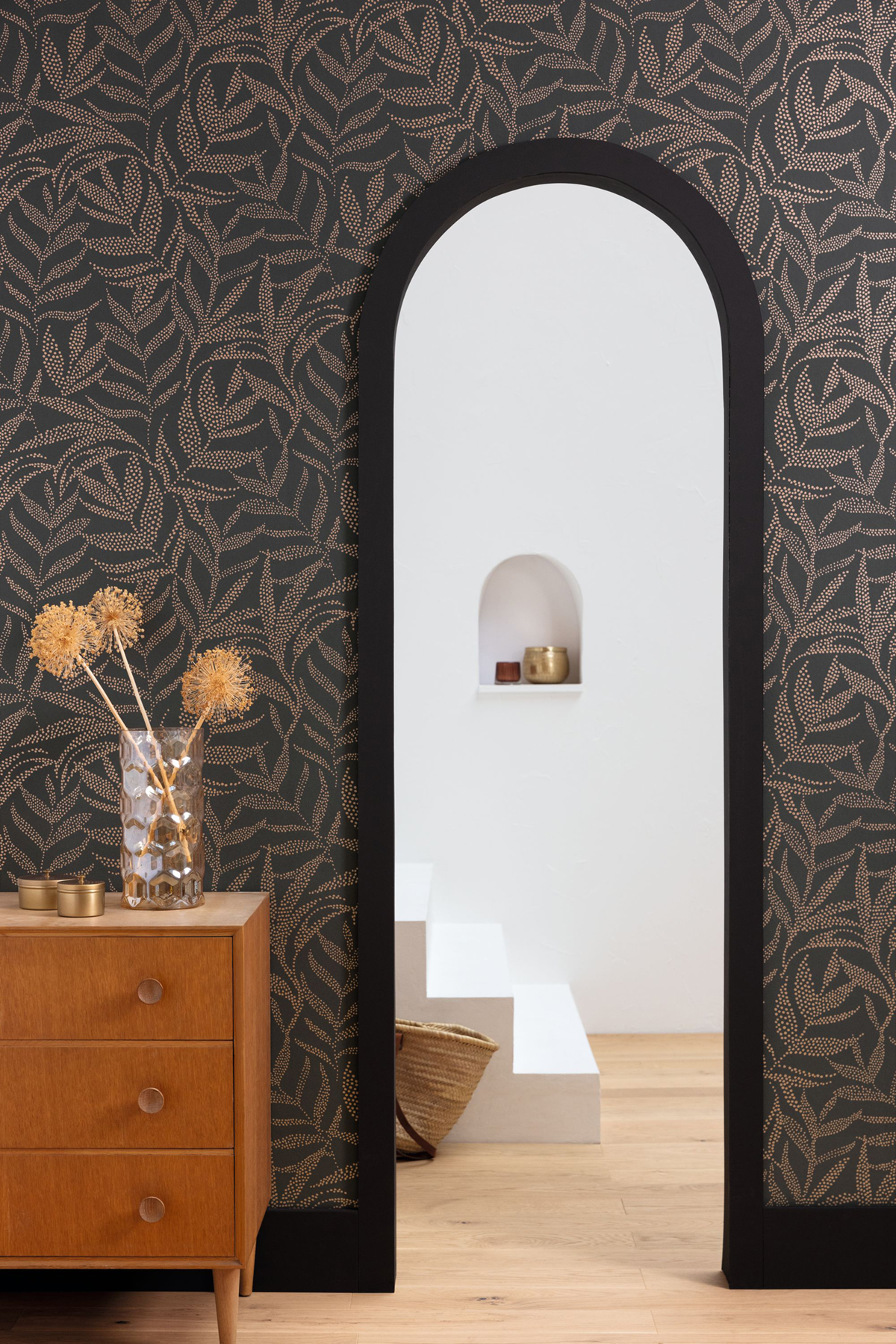 Papier peint Feuillage Sauvage noir cuivré - Moonlight 2 de Casélio AMB | Réf. MLGT104309427