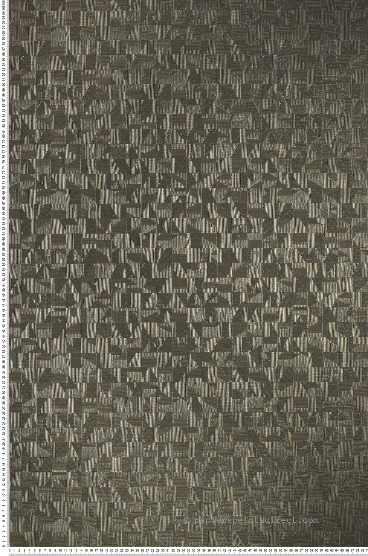 Papier peint Graphique métallisé Tiznit kaki doré - Métal de Casamance | Réf. CAS-74401058