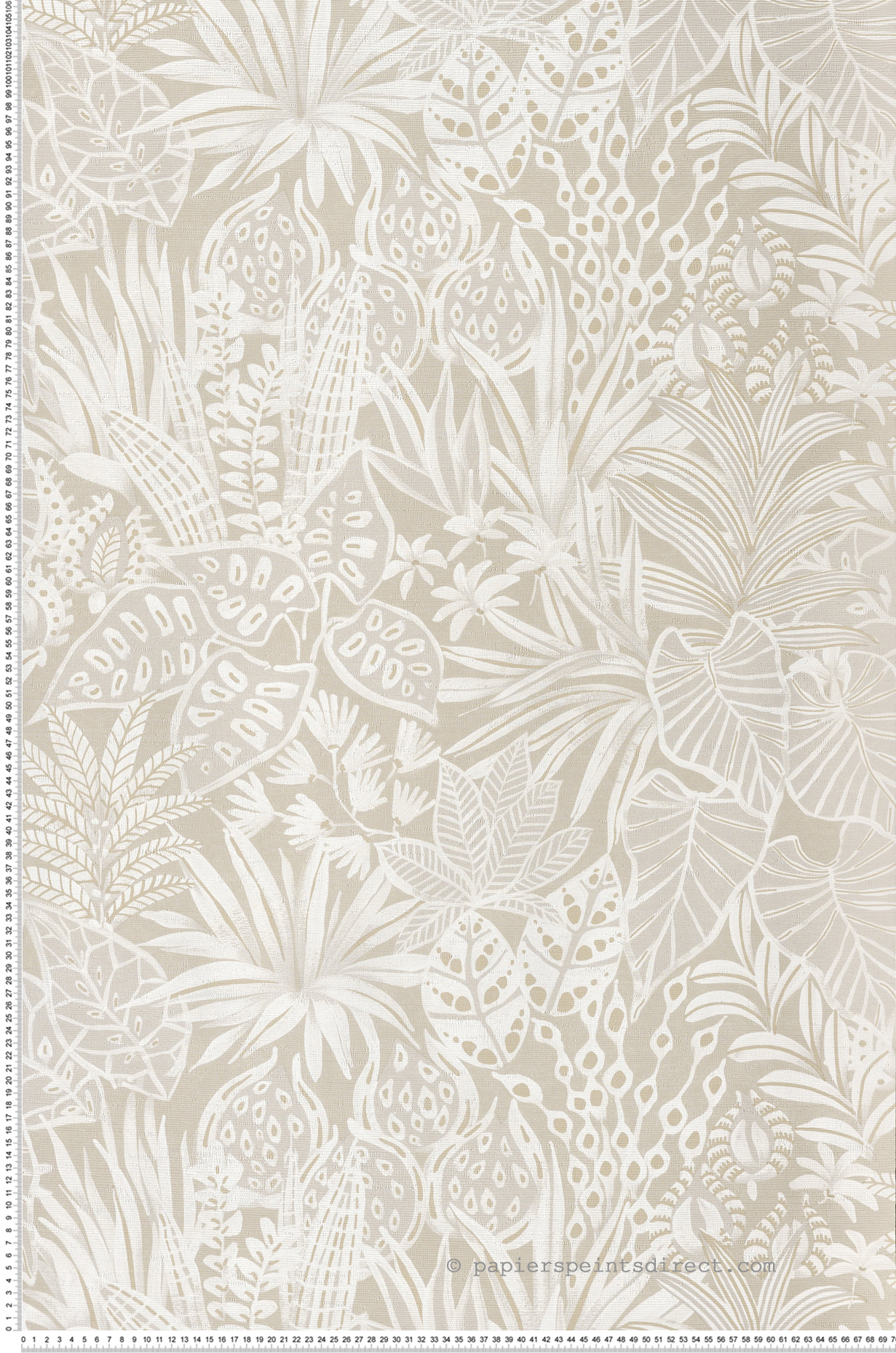 Papier peint Jungle Madhuca beige sable - Golfe du Bengale de Casamance | Réf. CAS-75950712