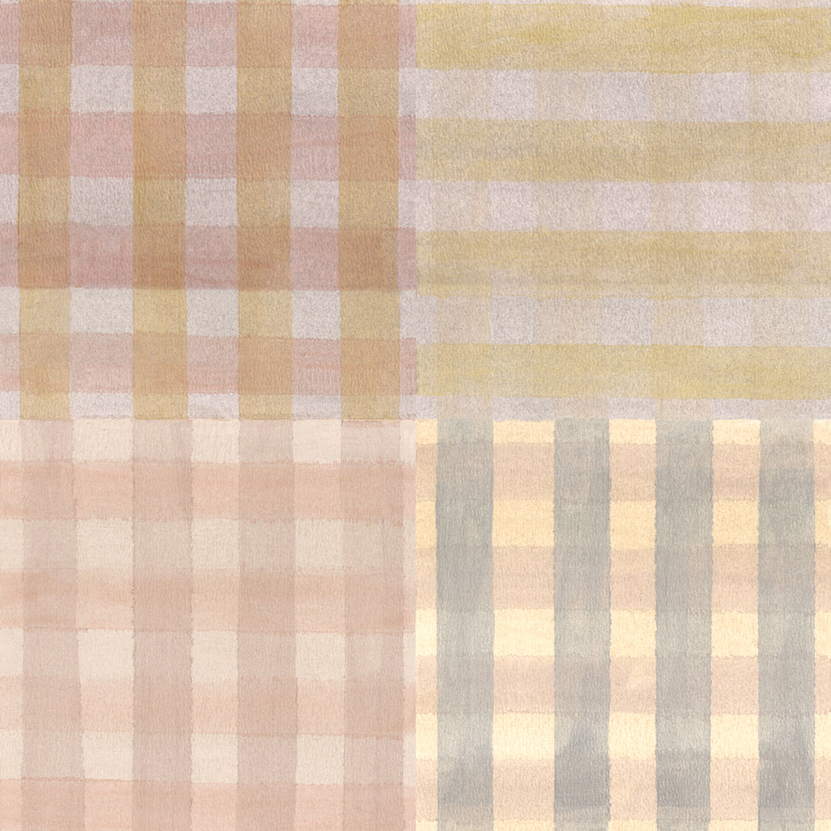 Papier peint Patchwork Vichy Vintage muticouleurs - Flower Market de Casadéco | Réf. FLOM89271727