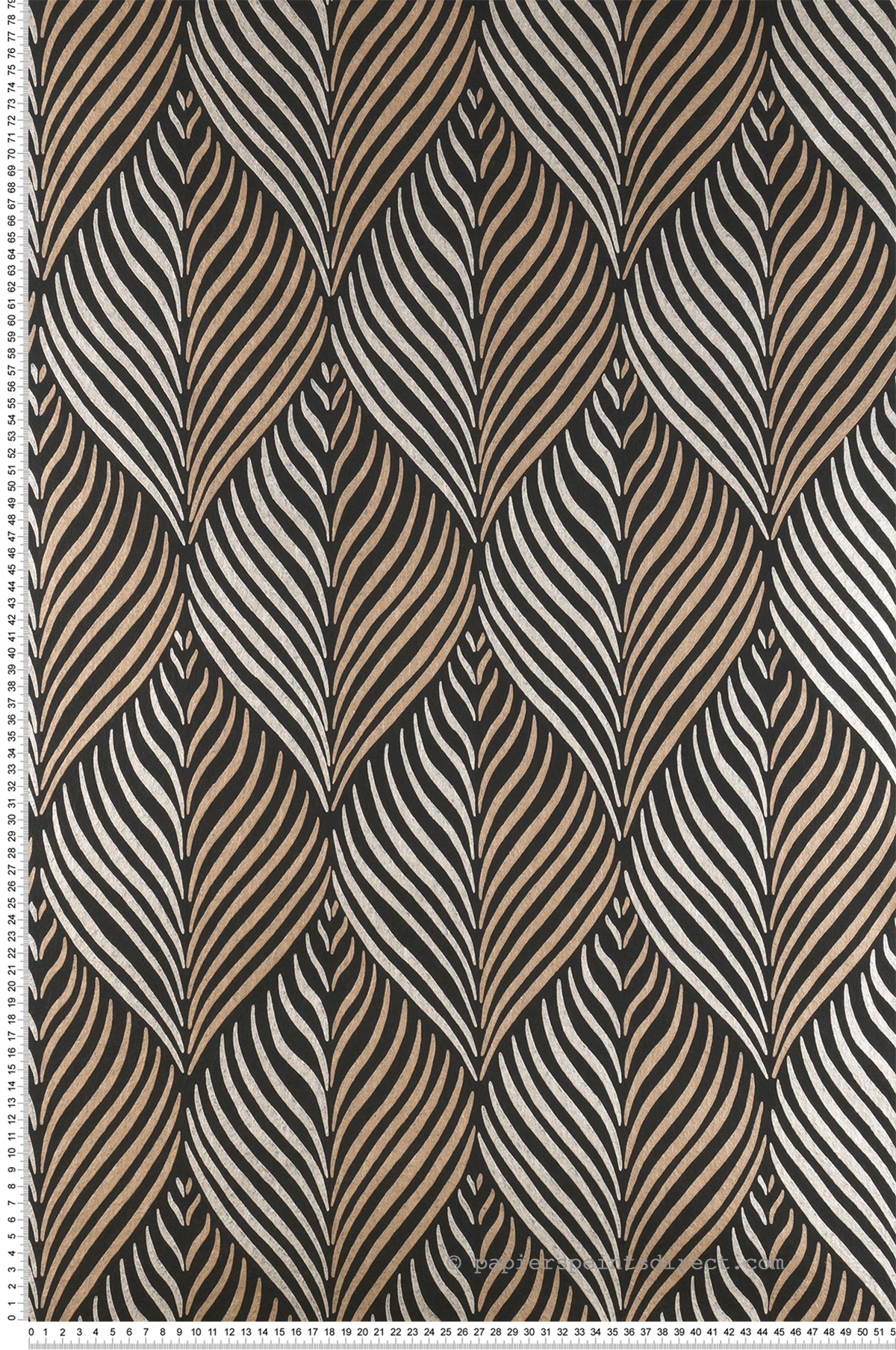 Papier peint Feuille Vintage Bonnelles Or - Les Indiennes de Nina Campbell | Réf. OSB-NCW4352-06