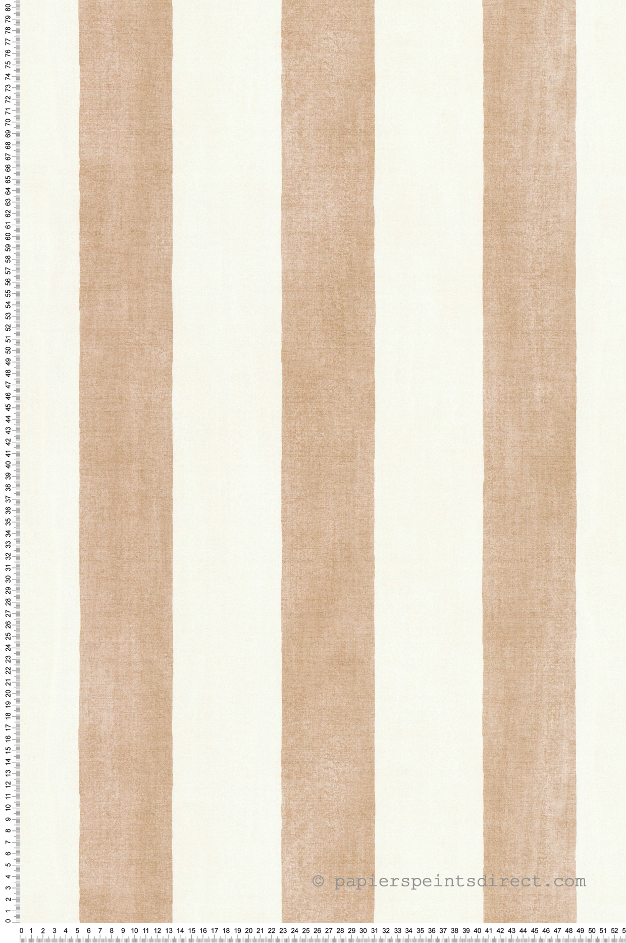 Papier peint Rayures Effet Lin terracotta - Poésie de Lutèce | Réf. LTC-51254010