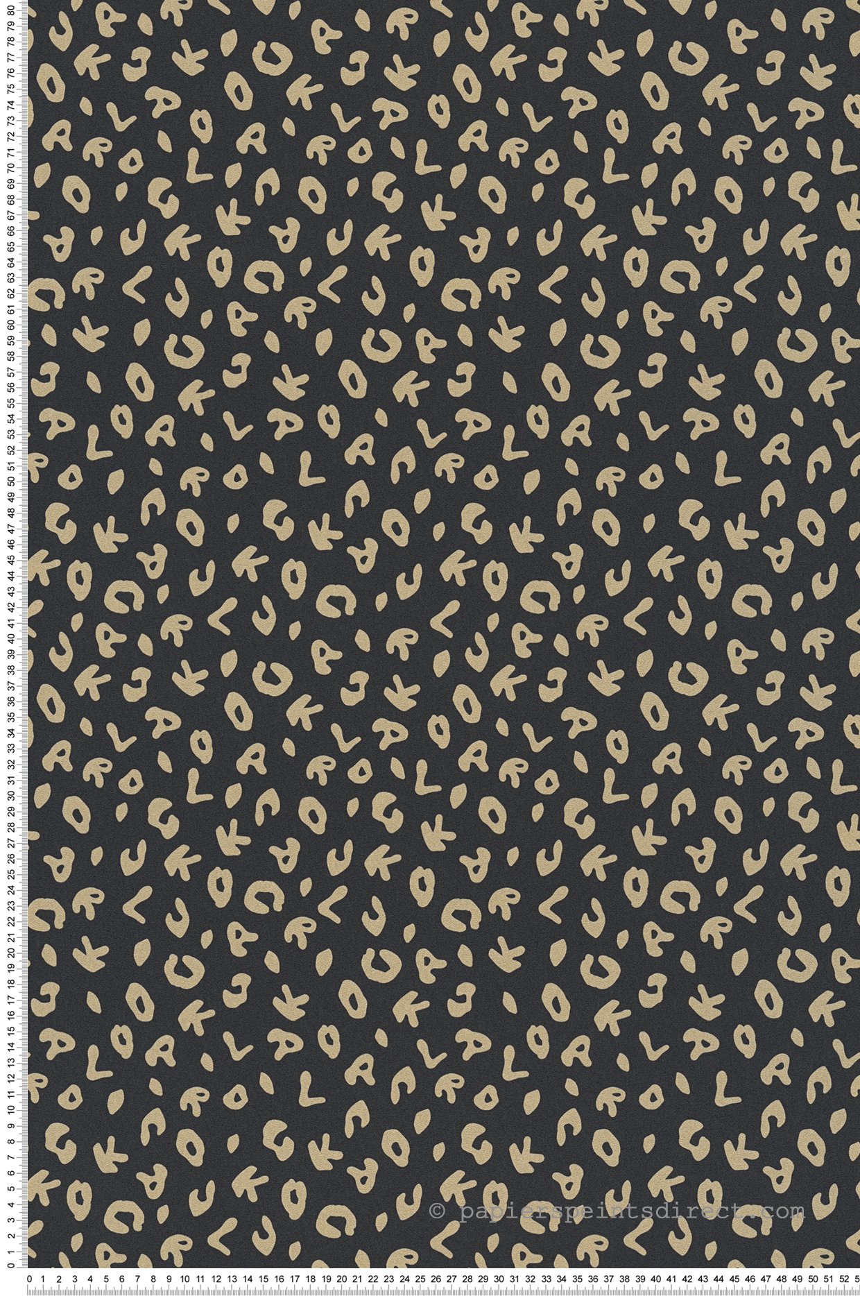 Papier peint Léopard Anna noir et doré - Karl Lagerfeld de Montecolino | Réf. MC-37856-4