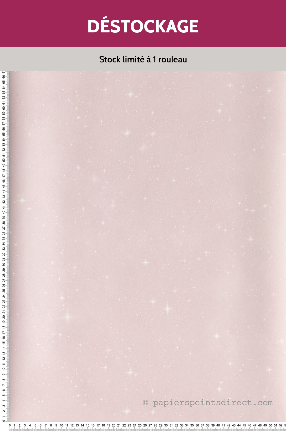 Papier Peint Destockage - Ciel étoilé parme