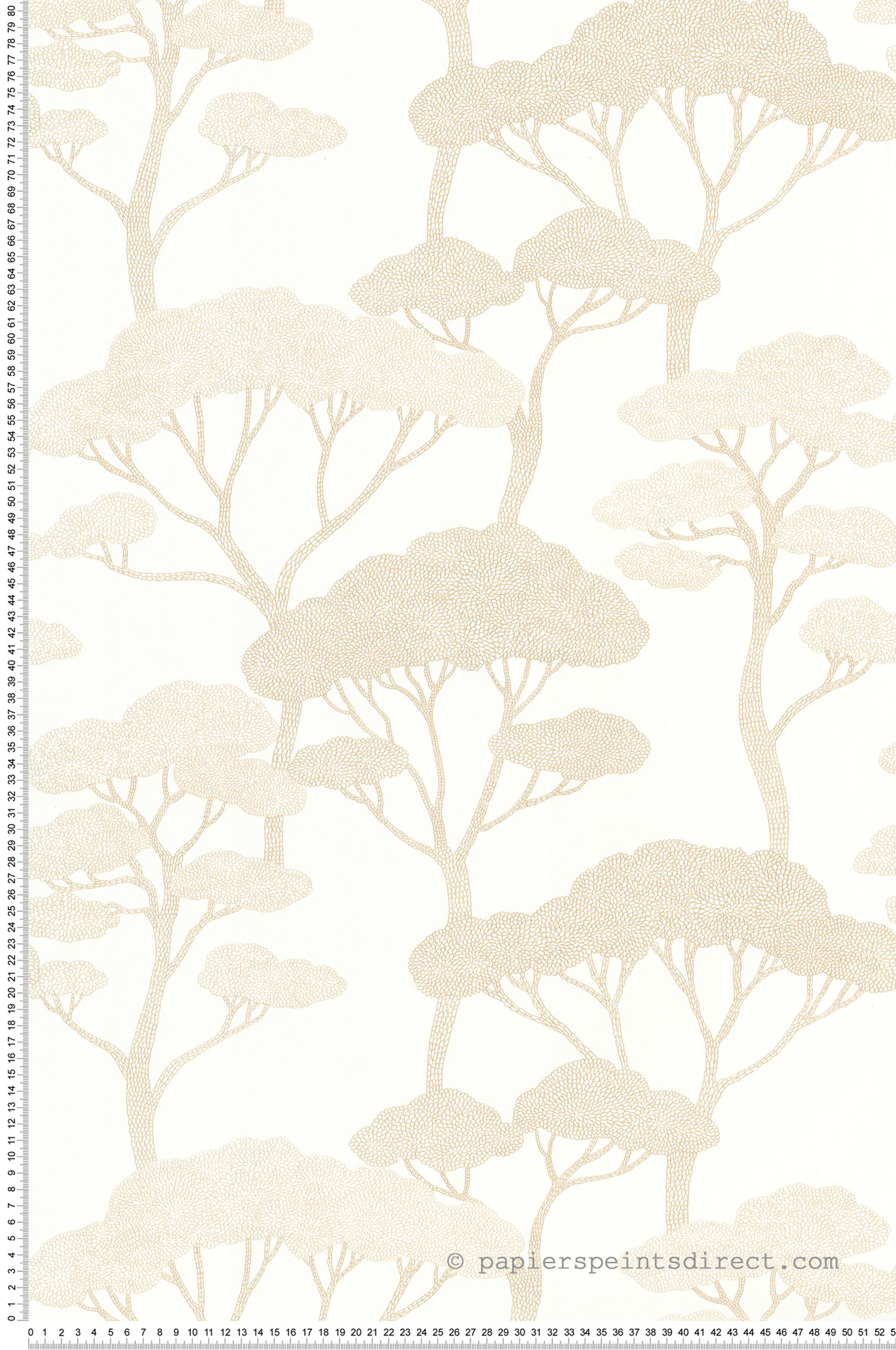 Papier peint Arbre Sweet blanc doré - Light de Casélio | Réf. LIG106620000