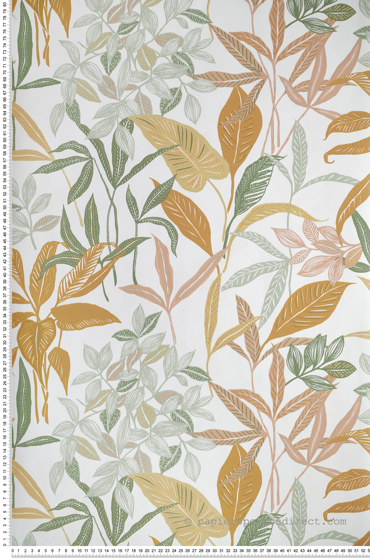 Papier peint Feuillage Santiago vert ocre - Green & Co de Casélio | Réf. GCO103850323