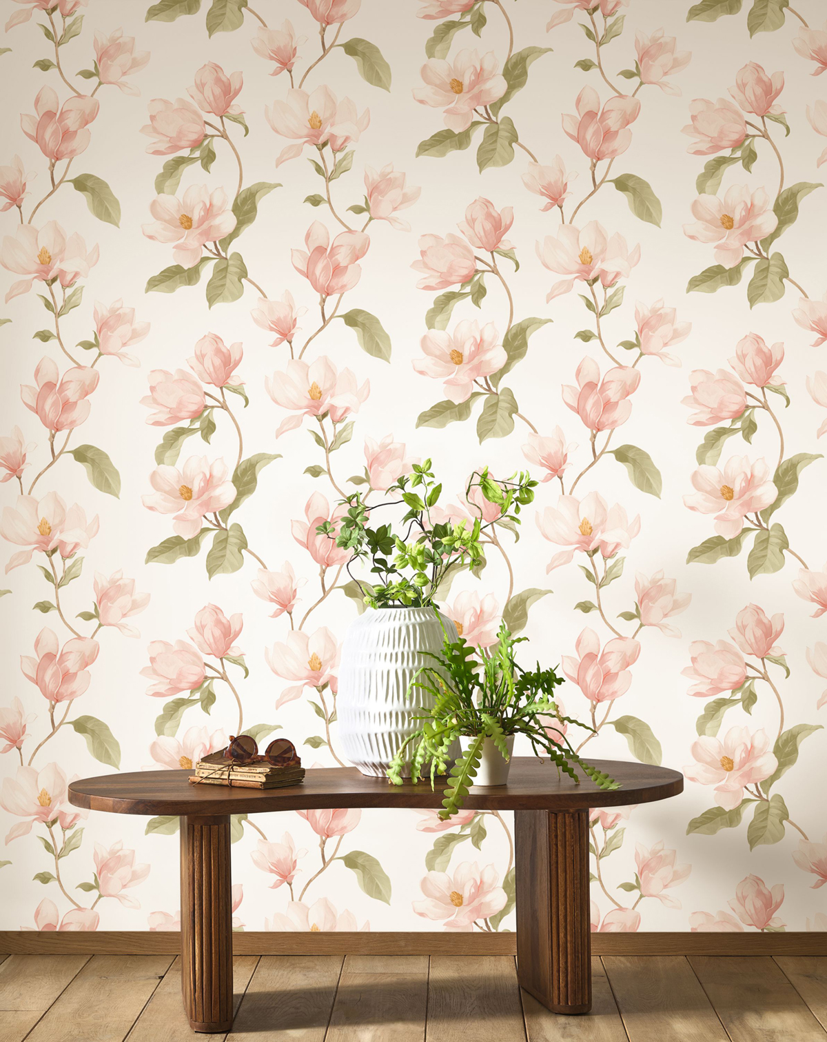 Papier peint Brume de Magnolia rose blush - Le Beau Jardin de Casadéco | Réf. BJAR202544101