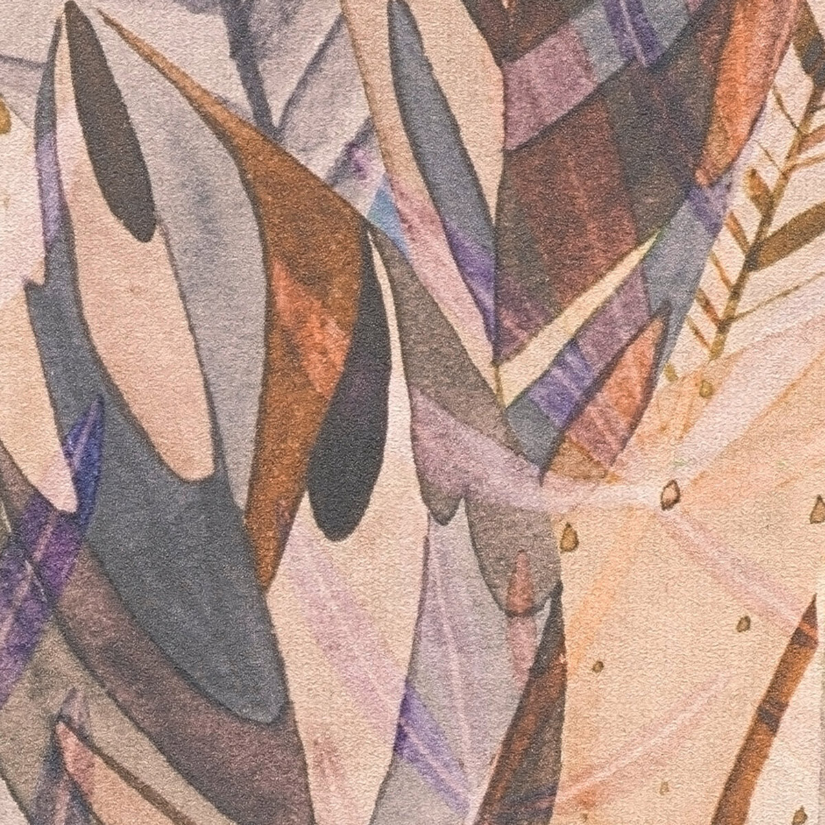 Papier peint Feuillage Ethnique beige parme - Anna D'Andrea d'A.S. Création AMB3| Réf. AS-782202