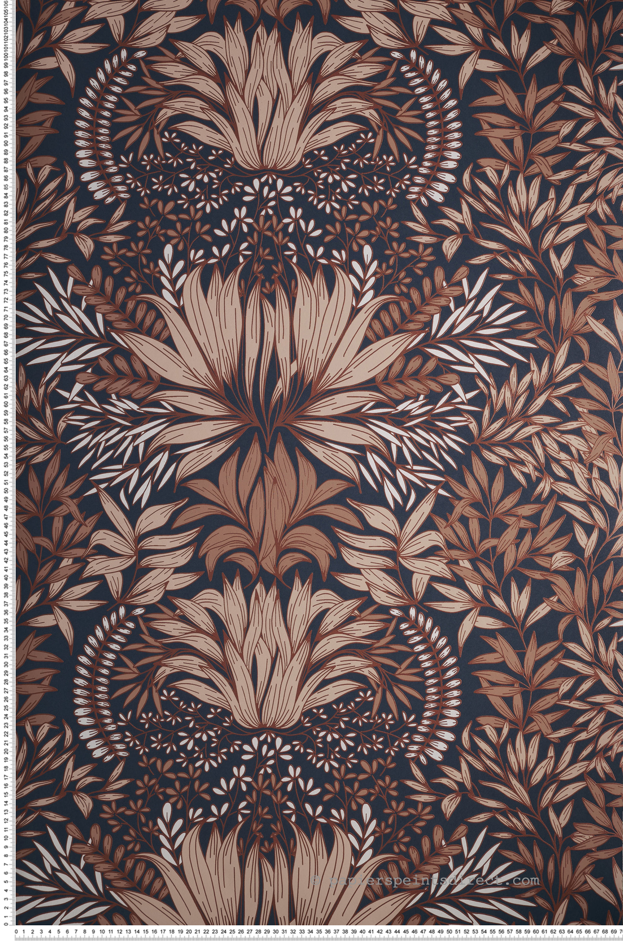 Papier peint Feuille Chardon marine rouille - Square Jasmin de Casamance | Réf. CAS-75733466