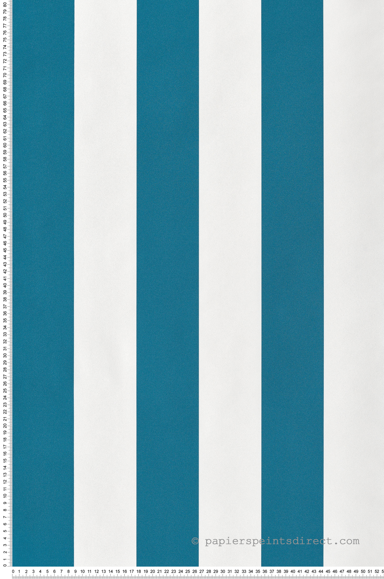 Papier peint Large Rayure bleu pétrole - Cuisines & Bains de Lutèce | Réf. LTC-51231601