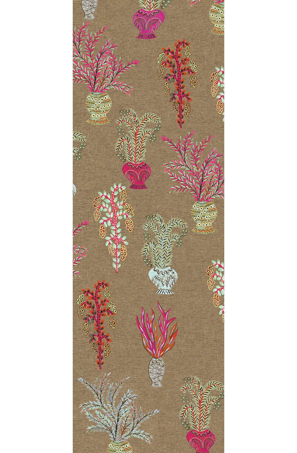 Papier peint panoramique Plante en Bouquet rose fushia - B H260 - Joy de Masureel | Réf. MAS-DGJOY1042-260