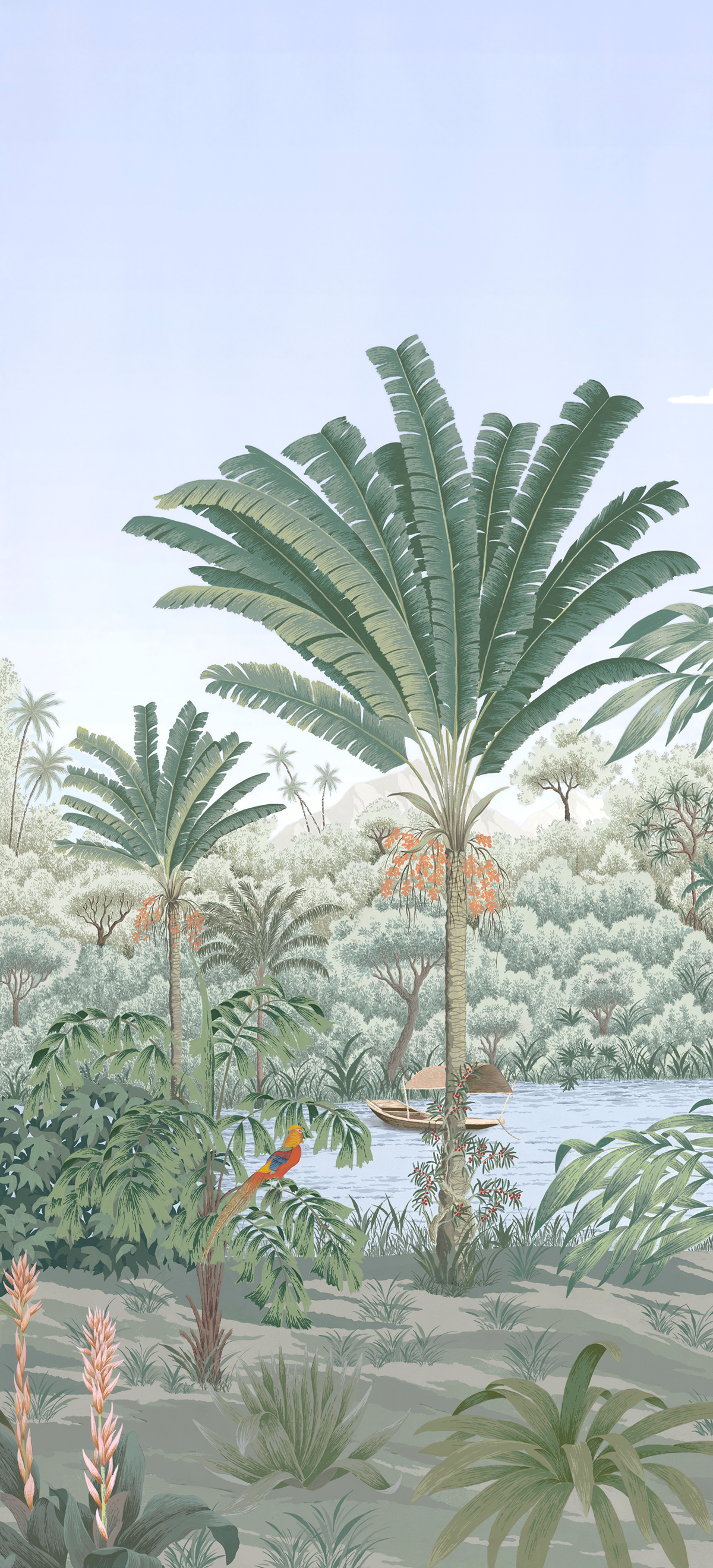 Papier peint panoramique Rivière des parfums Naturel A 1/2/3 - Isidore Leroy