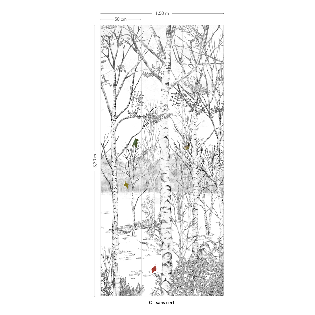 Papier peint panoramique Forêt Nunavut Naturel C - Sans Cerf - 7/8/9 - Isidore Leroy