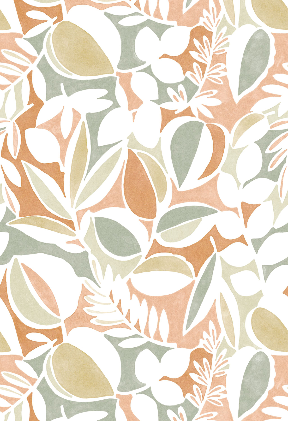 Papier peint panoramique Feuille Place des Lices terracotta L 210X310 - Echappée Belle de Casadéco | Réf. ECHA89887218