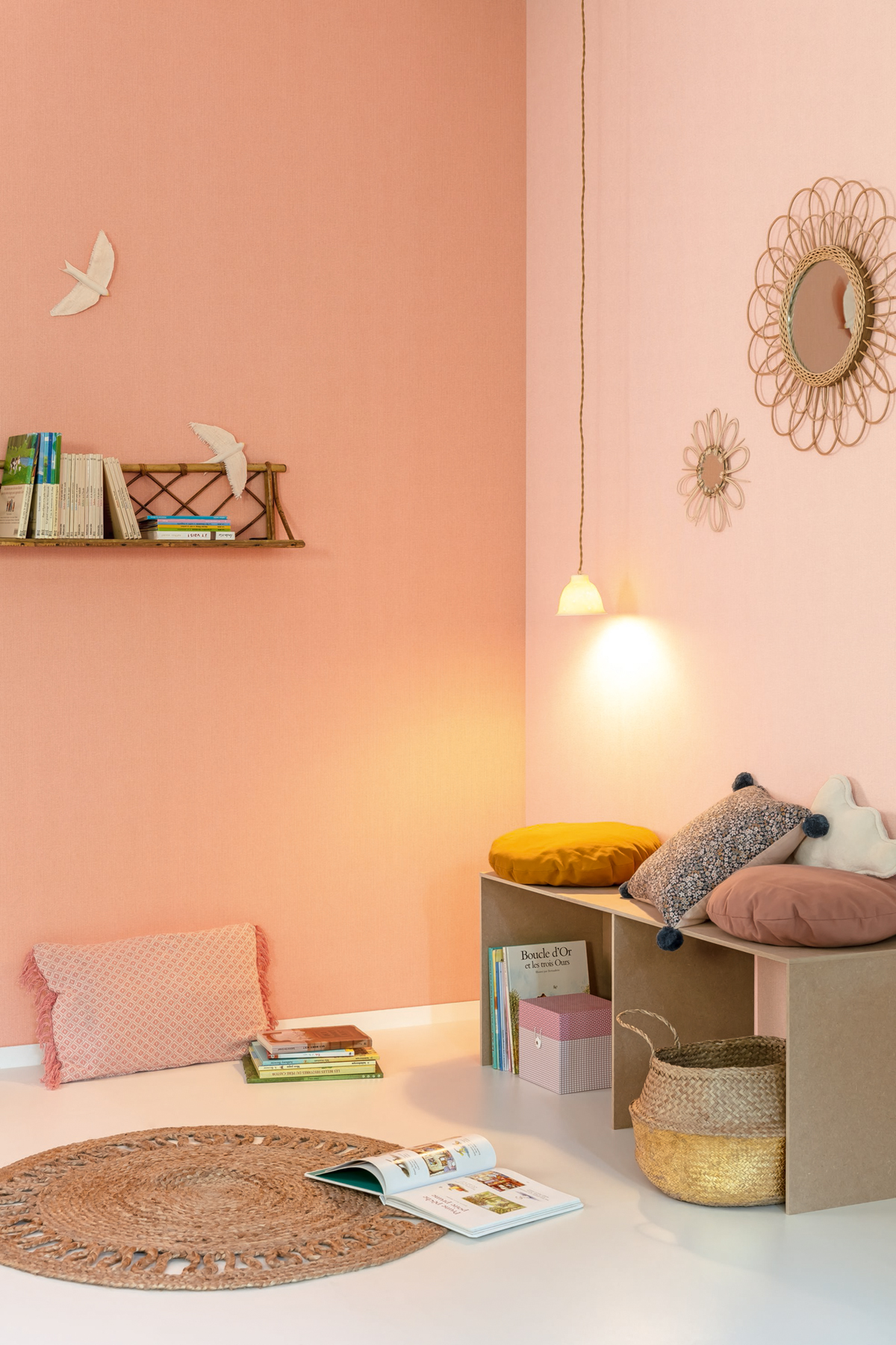 Papier peint Uni Natté Métallisé Rose poudré/Doré - Green Life et Natté de Casélio | Réf. GNL101574022