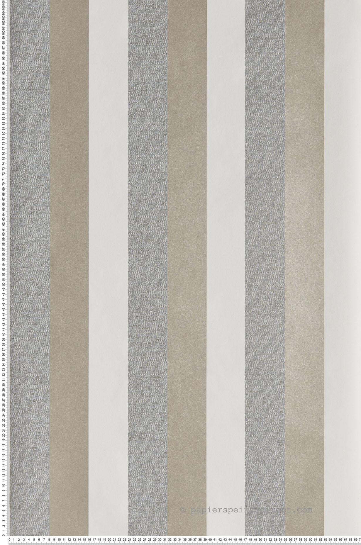 Papier peint rayures Prose Vert de Gris - Misura de Casamance | Réf. CAS-74491640