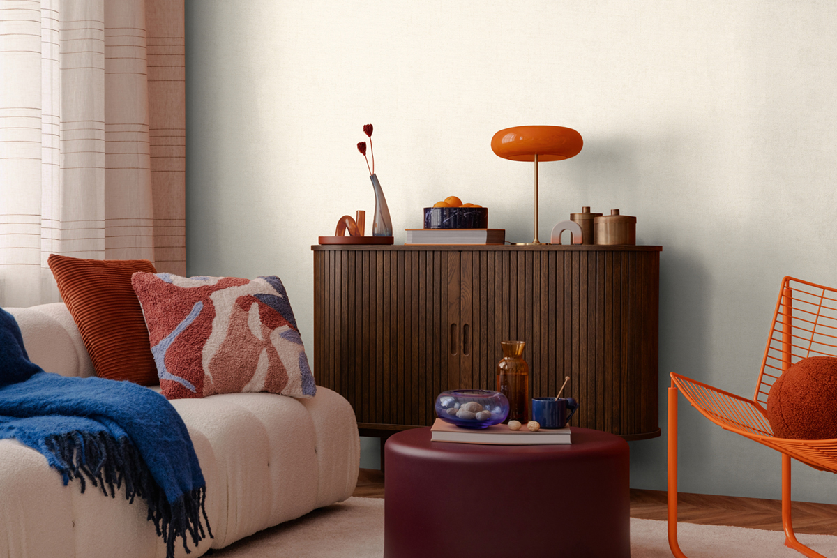 Papier peint Uni Tissage Métallisé blanc - Cosmoliving d'A.S. Création AMB3 | Réf. AS-790661