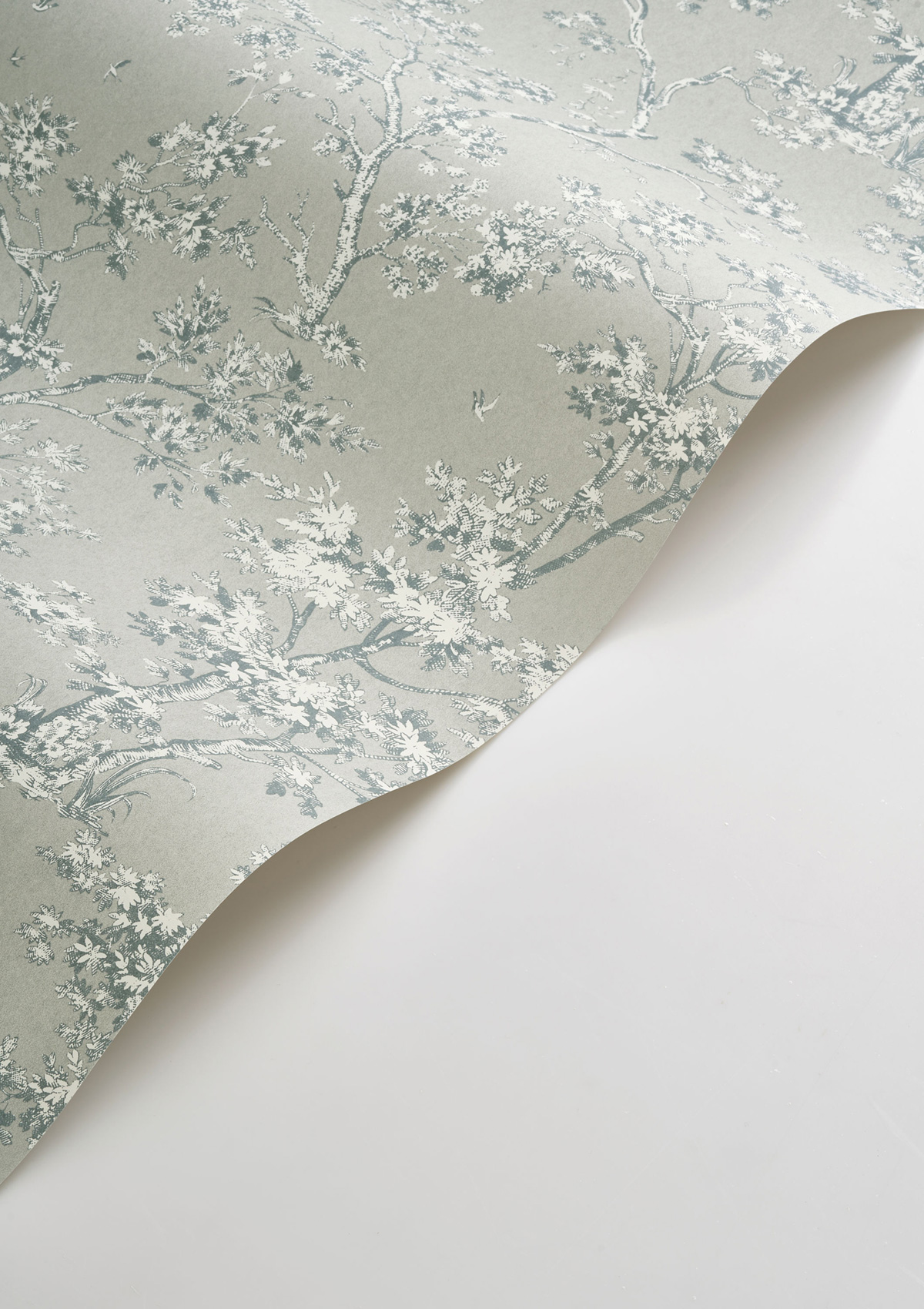 Papier peint Arbre vert amande - Les Belles Toiles De Jouy 2 de Casadéco VAGUE | Réf. BTJD81527103