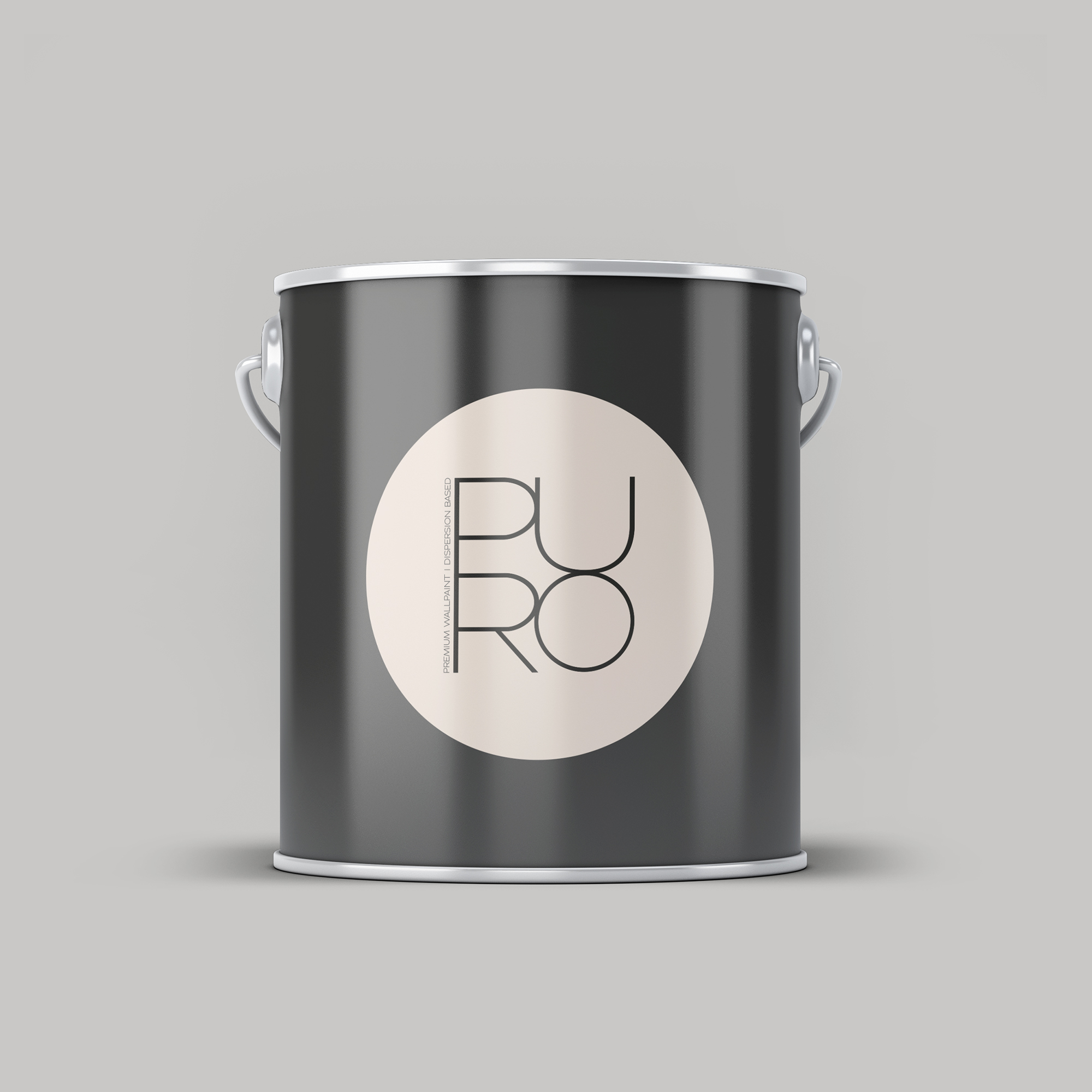 Image d'un pot de 2,5 litres de peinture Puro gris creamy grey  - c1009