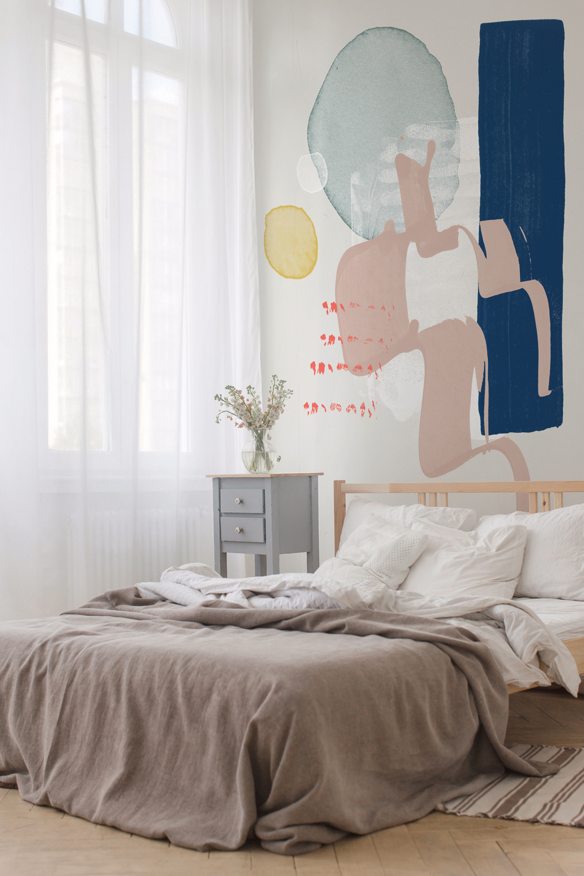 Papier peint panoramique Aquarelle Wish - Référence DD119997 - Intissé 200g/m2 - Standard 400 x 270