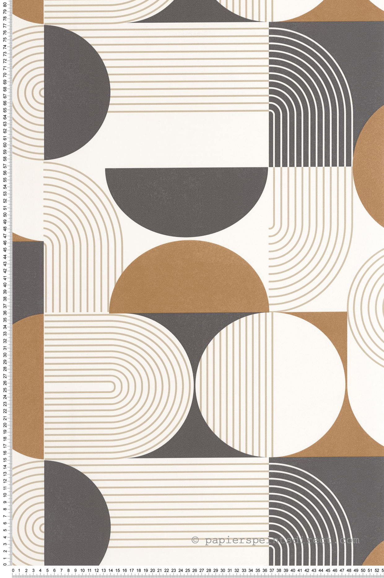 Papier peint Graphique Amplitude marron noir - Graphic de Casélio | Réf. GPC105500944