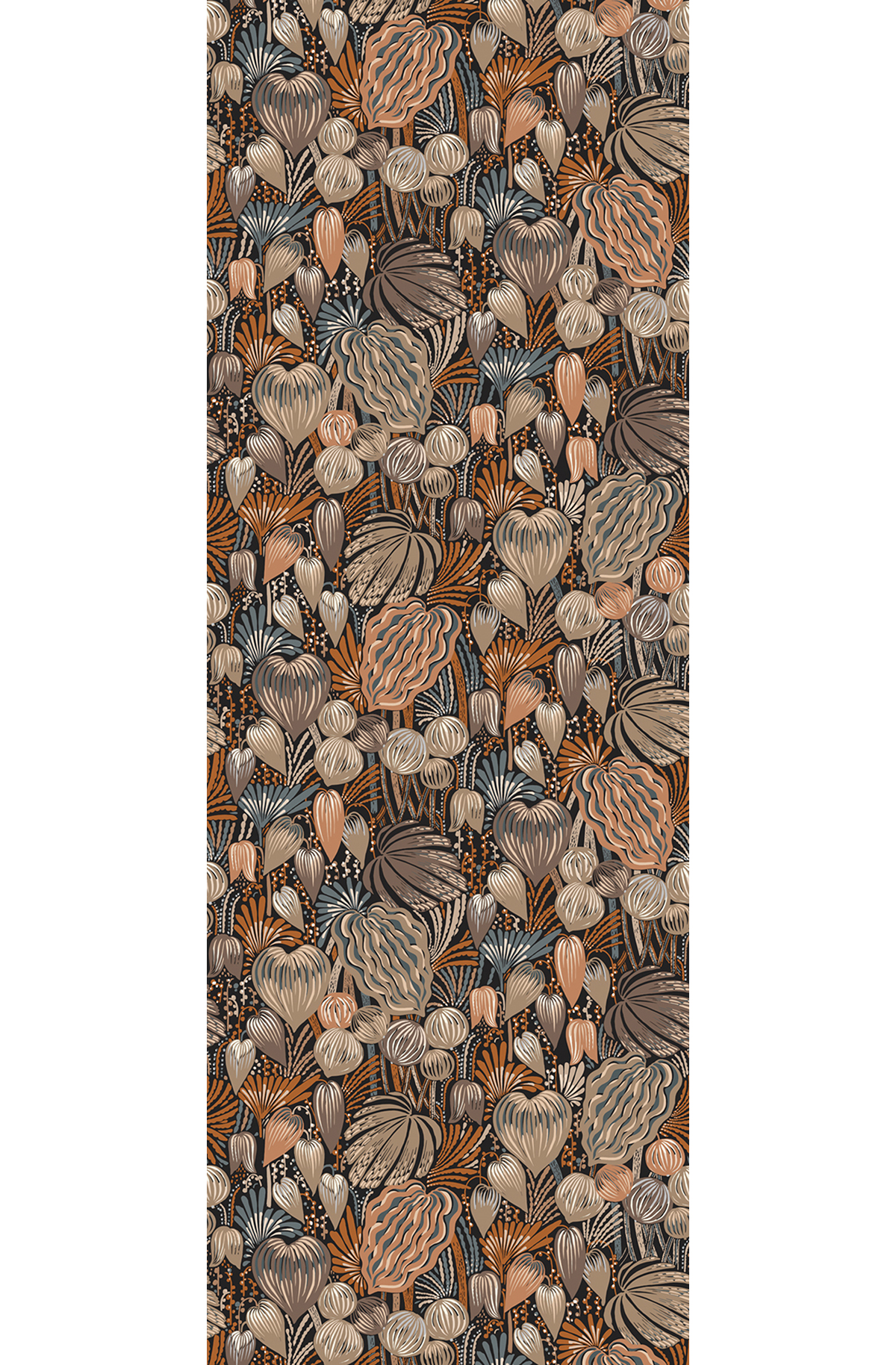 Papier peint panoramique Jungle Exotique Pomona taupe - A H260 - Mysa de Masureel | Réf. MAS-DGYSA1061-260