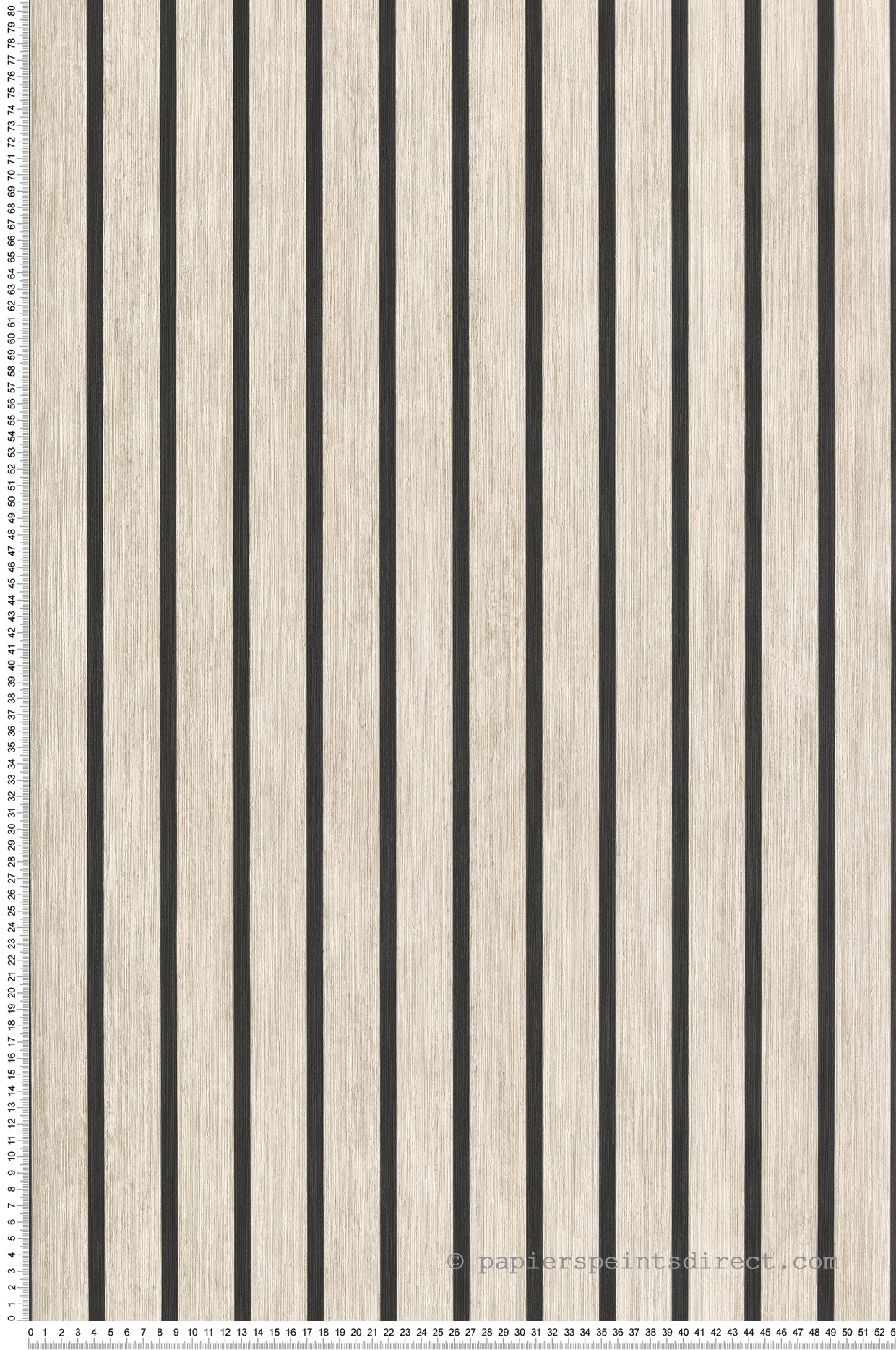 Papier peint Tasseau Bois Vertical écru - Brut d'Ugépa | Réf. UGP-M80207