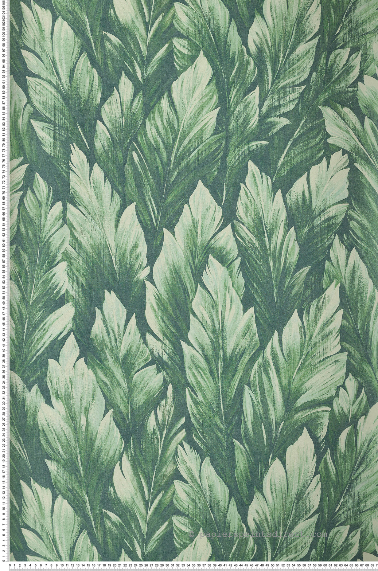 Papier peint Feuille de Bananier Samod vert foncé - Moorea de Montecolino | Réf. MC-26707