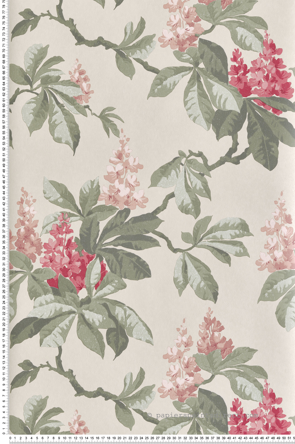 Papier peint Floral Chestnut Vintage rose - Beaux Arts de Lutèce | Réf. LTC-M1822