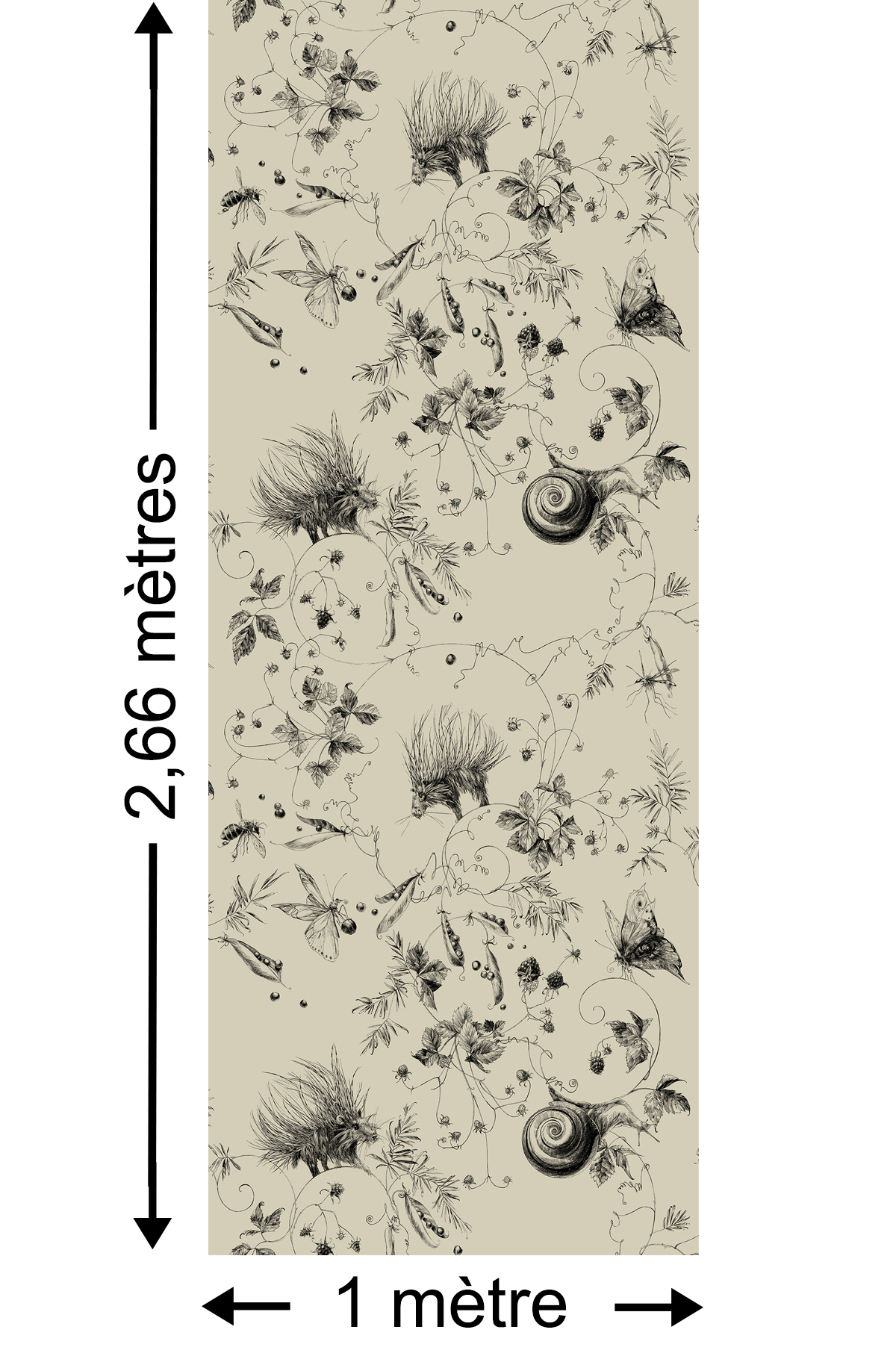 Papier peint Jardin vert amande - Collection Catherine Gran de Edmond Petit