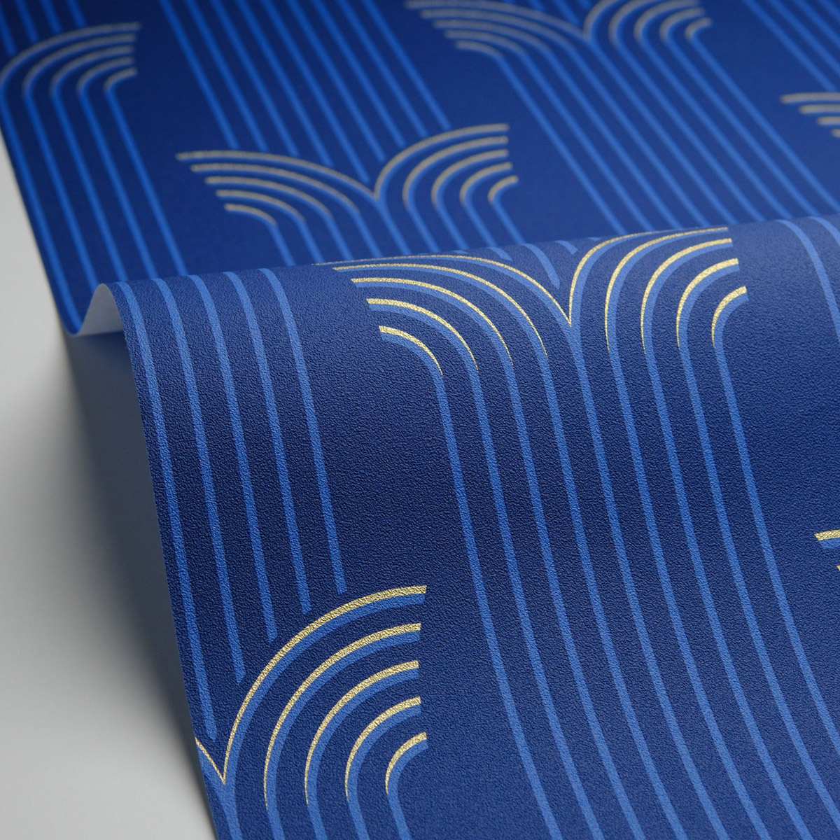 Papier peint Temple Glamour bleu doré - Elégance de Casélio AMB3| Réf. ELC105296020