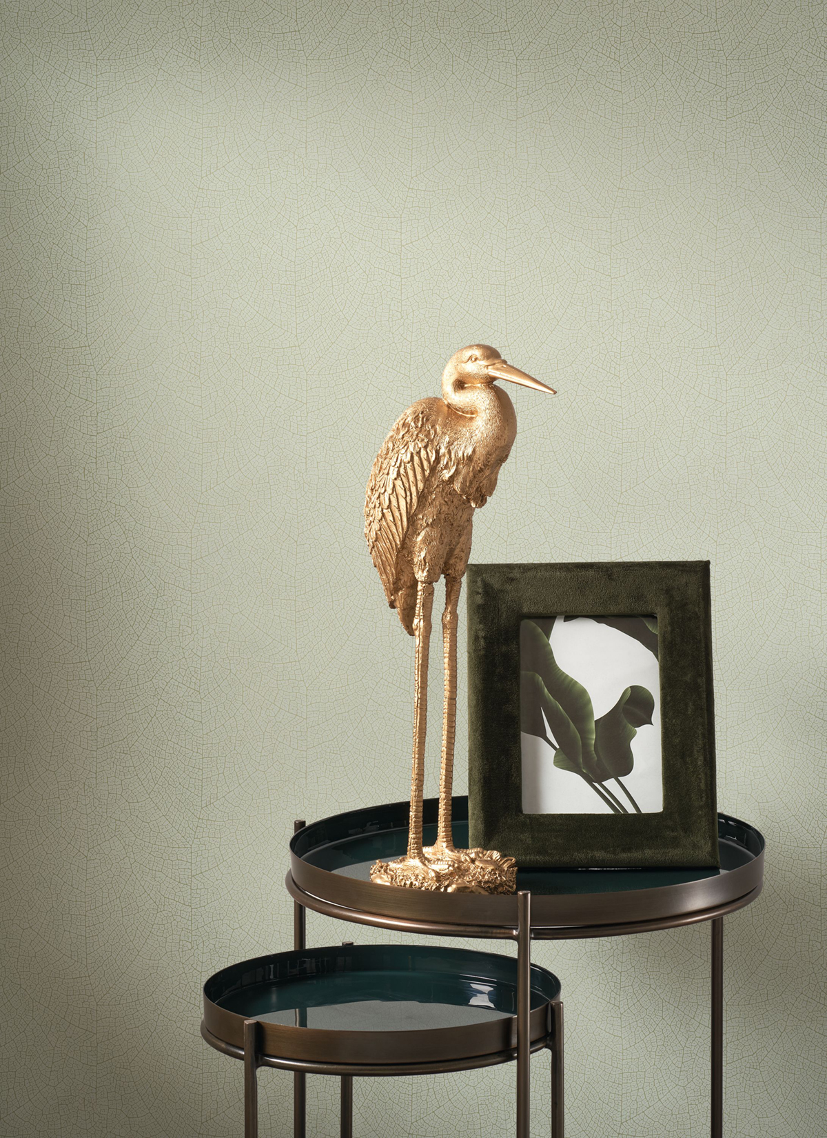 Papier peint Feuille Nervure Nola vert amande - Vegetals de Casadéco | Réf. VEGE201287117