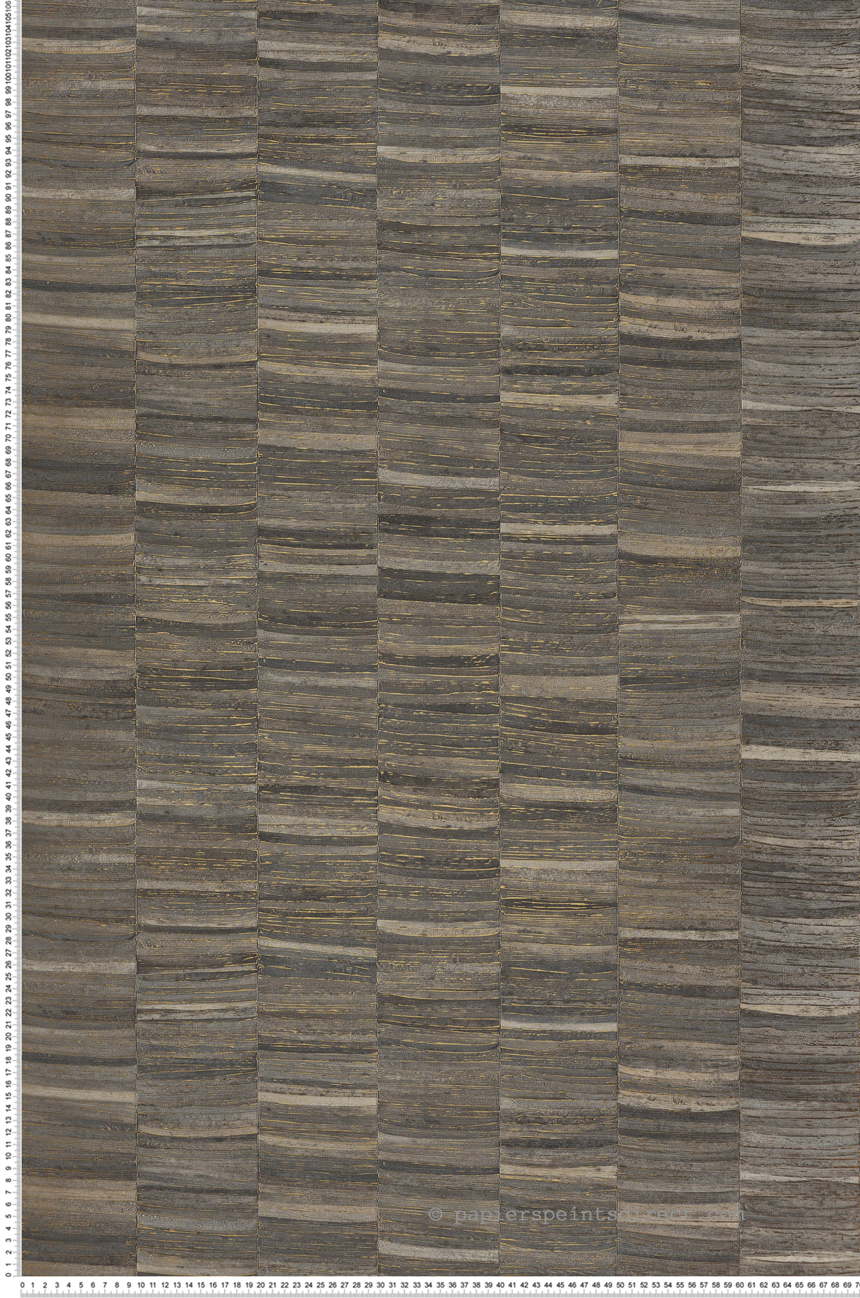 Papier peint Texture Brute Lirio anthracite doré - Nature Précieuse de Casamance | Réf. CAS-76512038