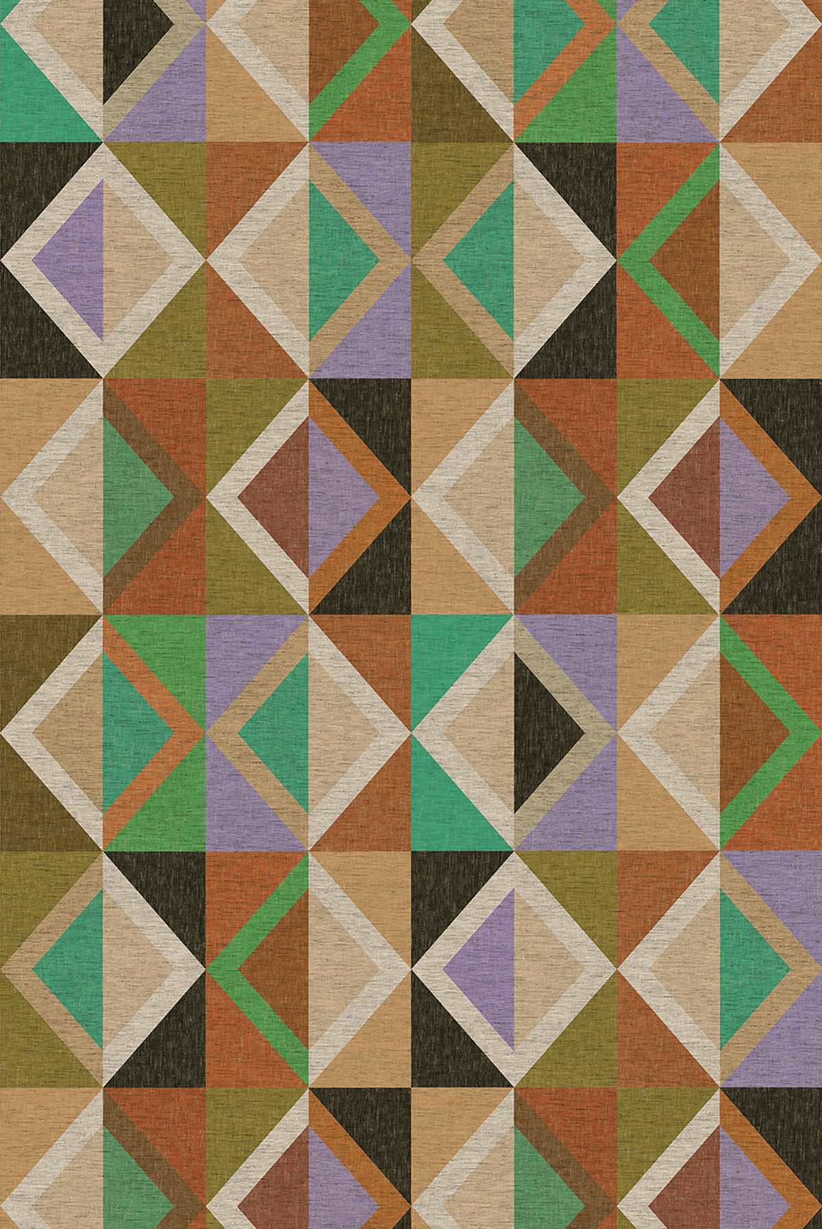 Papier peint panoramique Géométrique Lunca parme - A et B H260 - Joy de Masureel | Réf. MAS-DGJOY403X-260