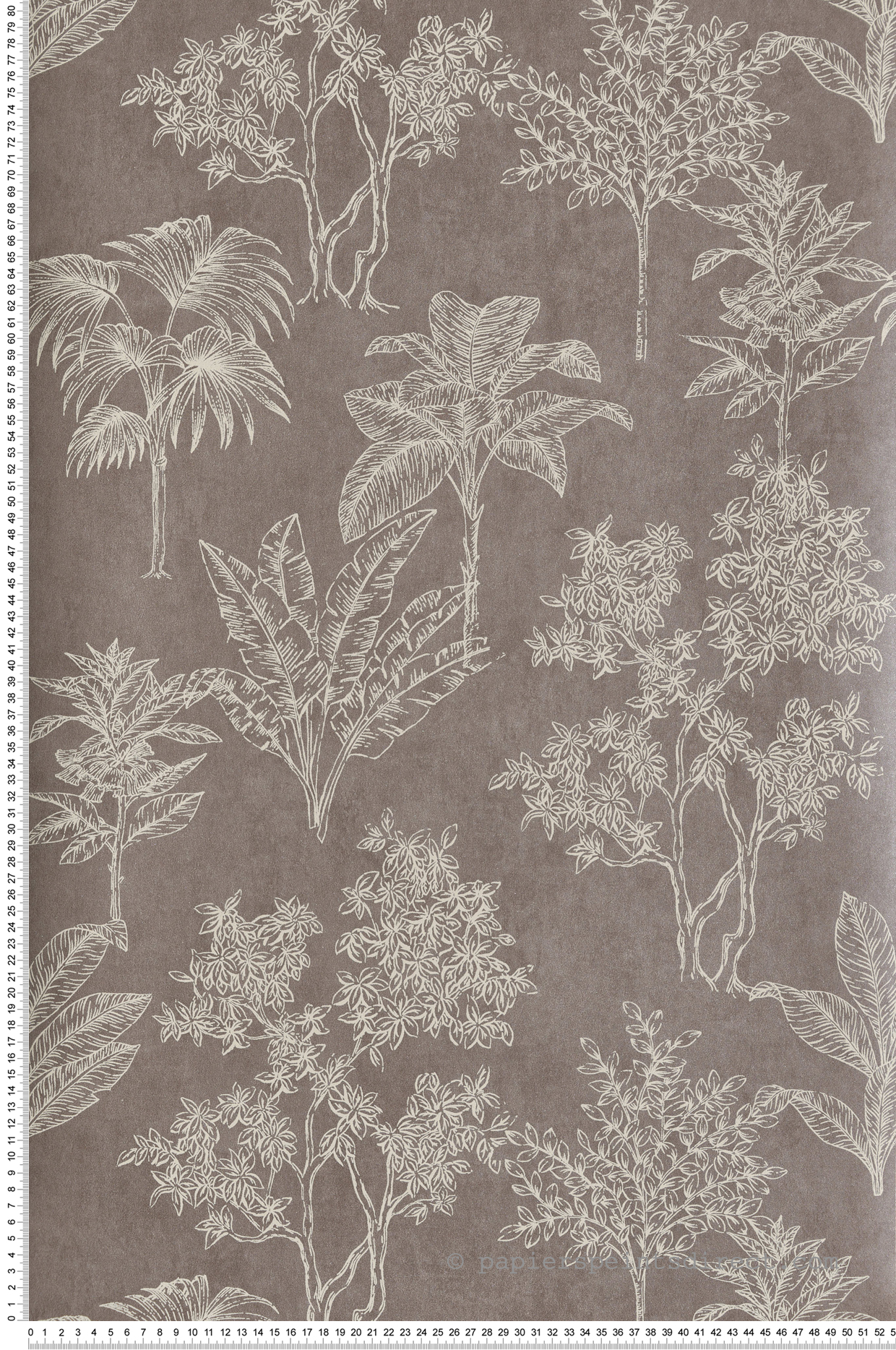 Papier peint Arbre Feuillage gris taupé irisé - Attitude de Lutèce | Réf. LTC-DWP0361-05