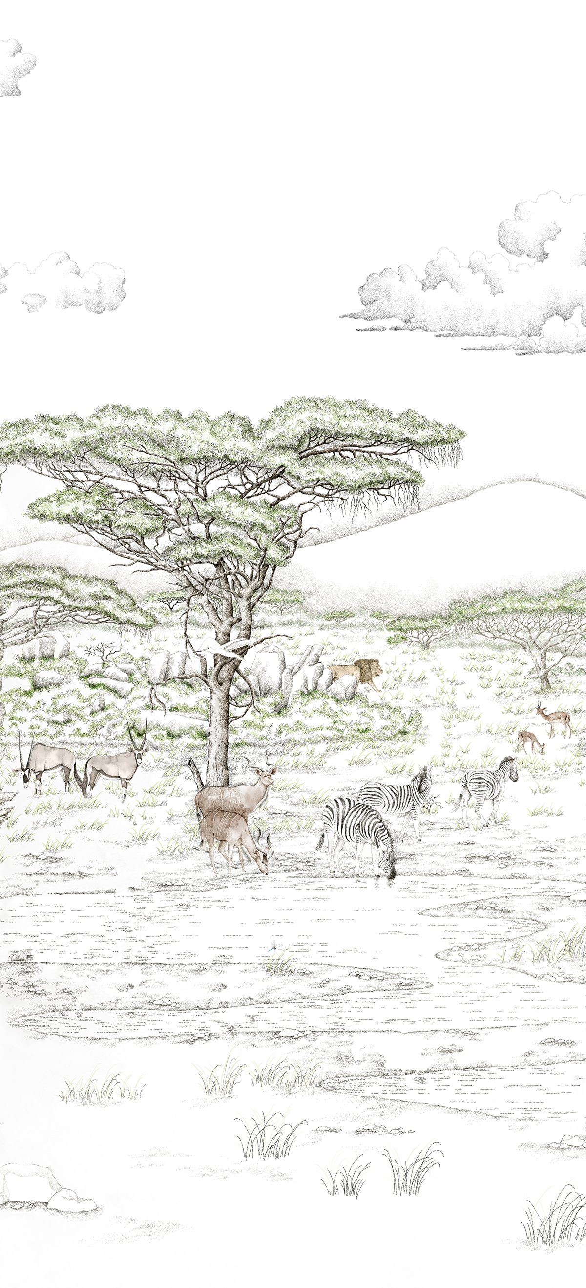 Papier peint panoramique Animaux Vallée du Rift Multico C - 7/8/9 - Isidore Leroy