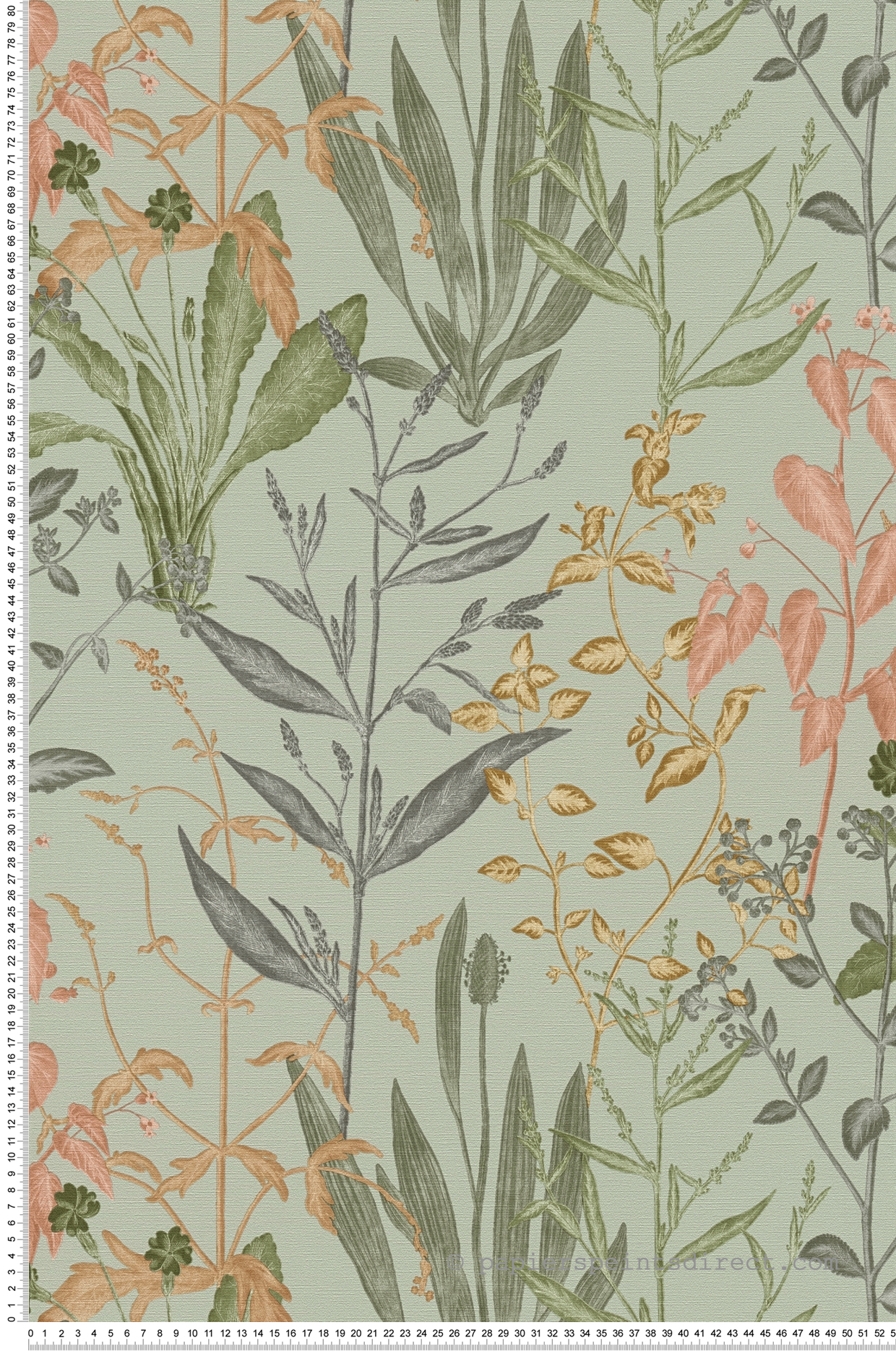 Papier peint Botanique Aquarelle Herbes vert d'eau - Vibes & Styles d'A.S. Création | Réf. AS-790093