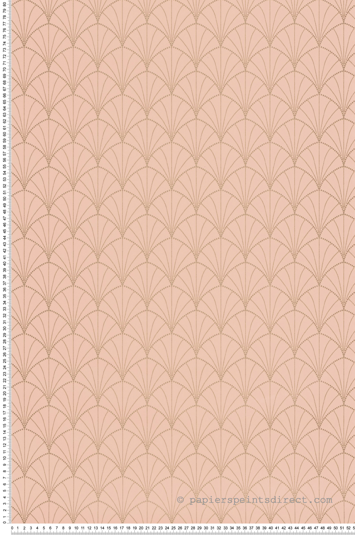 Papier peint Art Déco Edgar rose doré - Golden Age de Casélio | Réf. GAG103824268