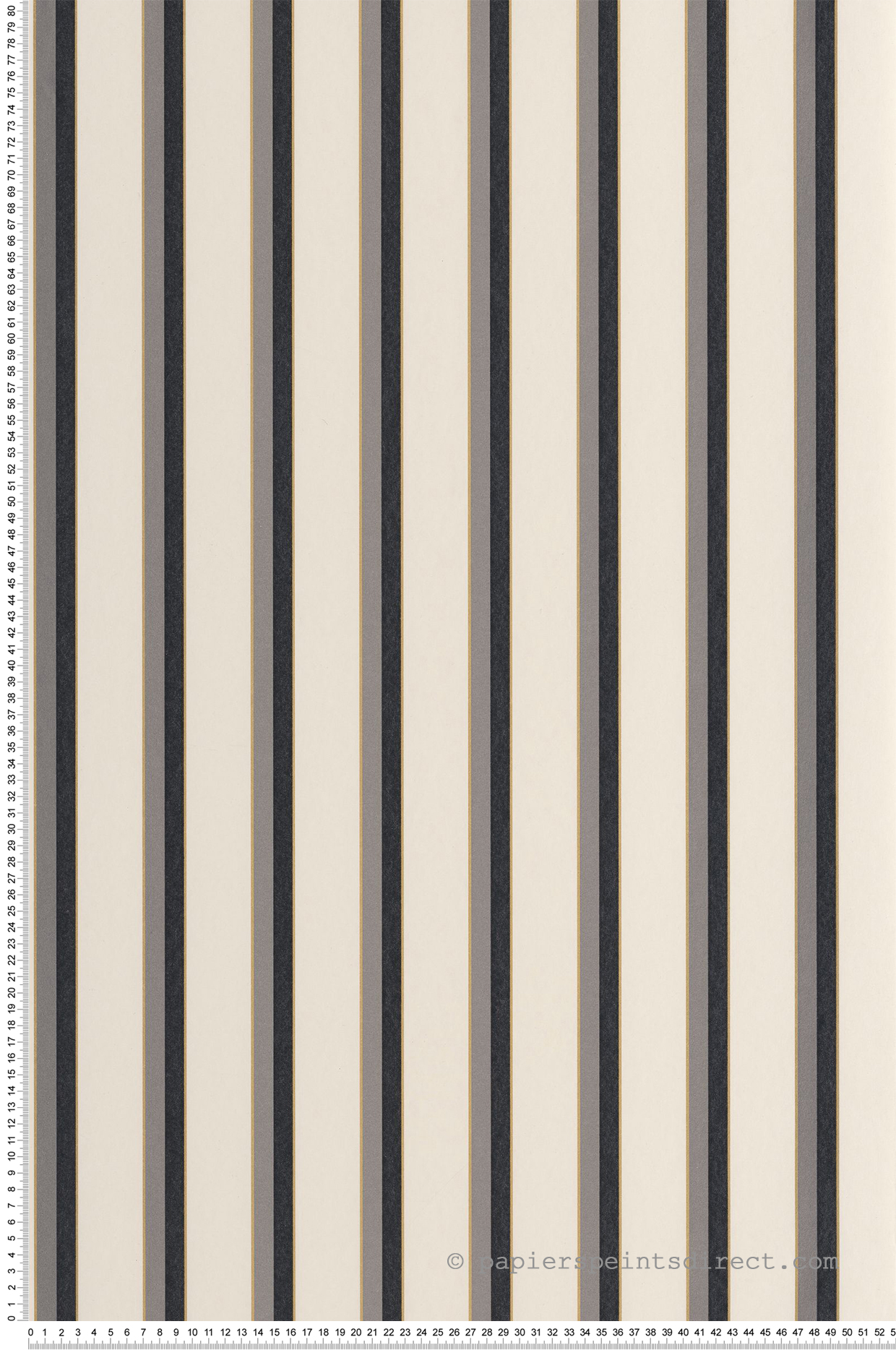 Papier peint Rayure Country Club noir argenté - Derby de Casadéco | Réf. DERB89329286