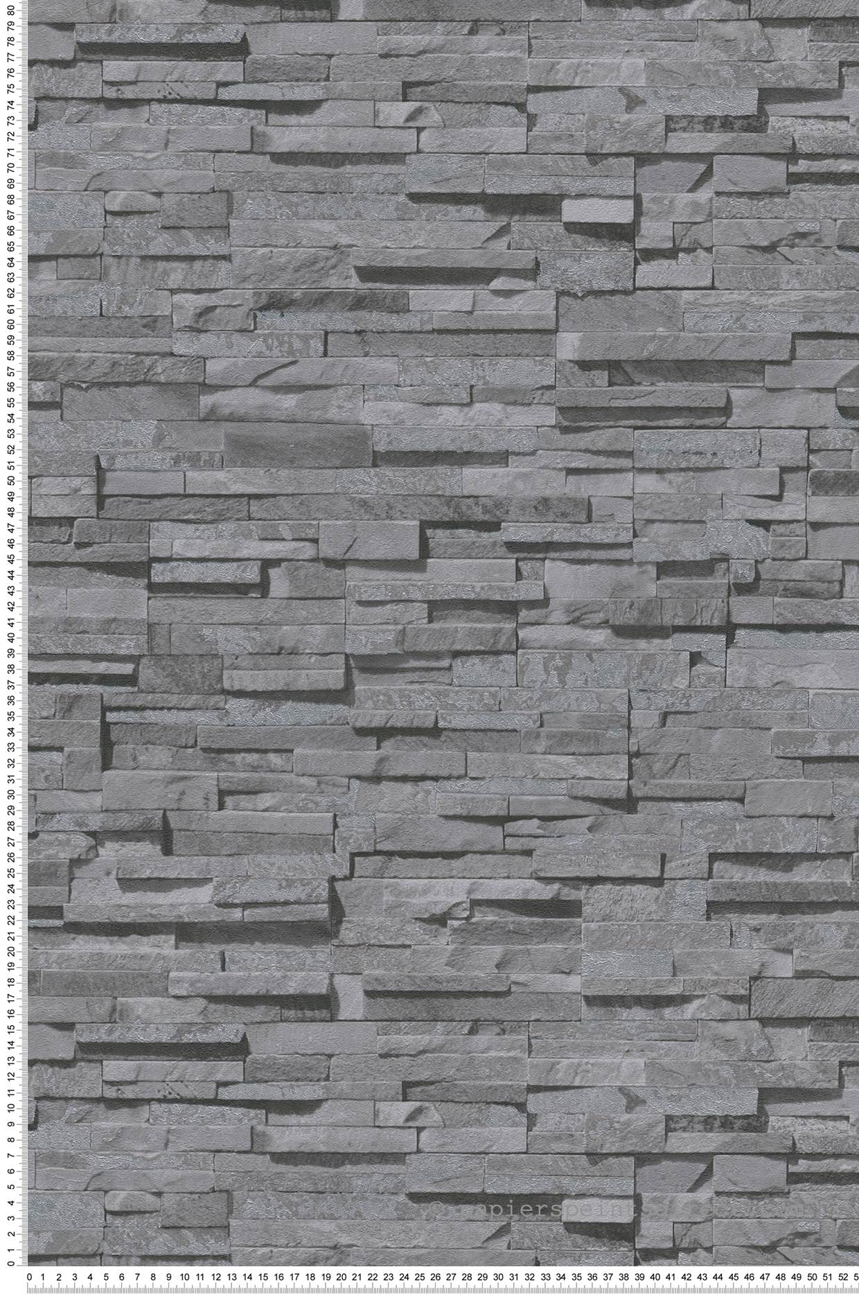 Papier peint Pierre Parement ardoise argenté - Metropolitan Stories 3 d'A.S. Création | Réf. AS-388163