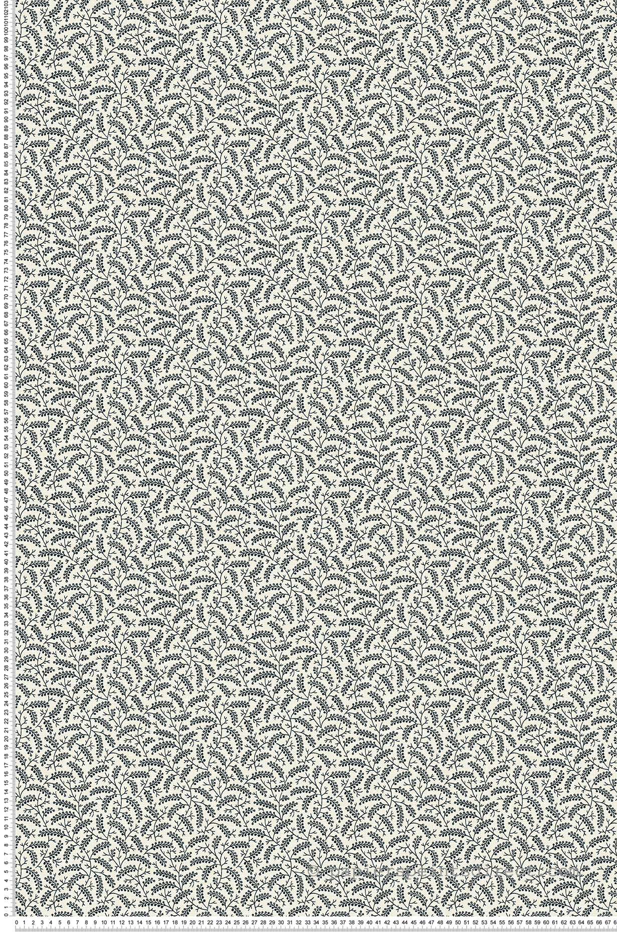 Papier peint Branche de Baies Liberty Cosette noir - French Country d'Initiales | Réf. INI-FC62200