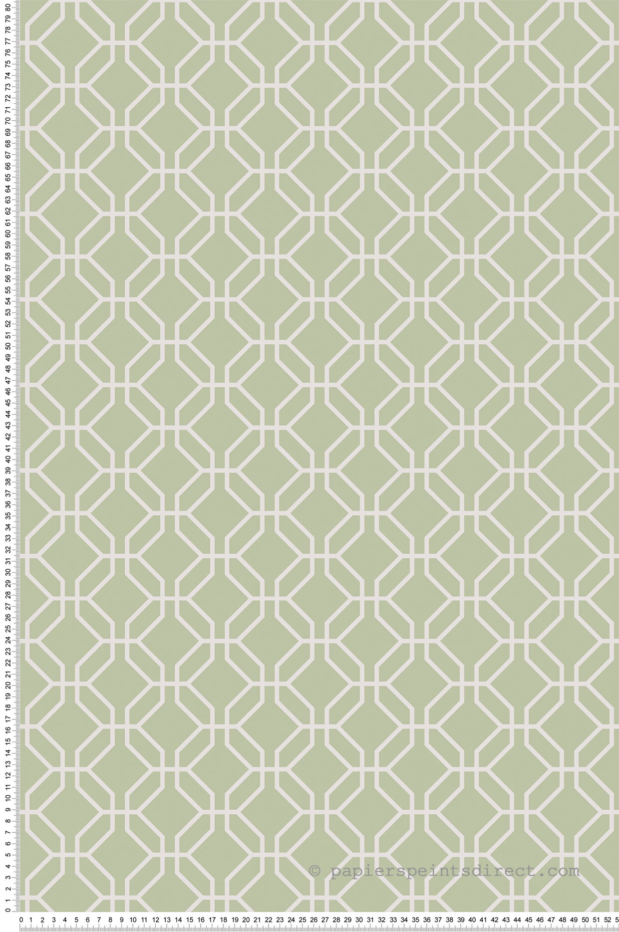 Papier peint Claustra Hexagone vert doux - Jardin Secret de Lutèce | Réf. LTC-G78523