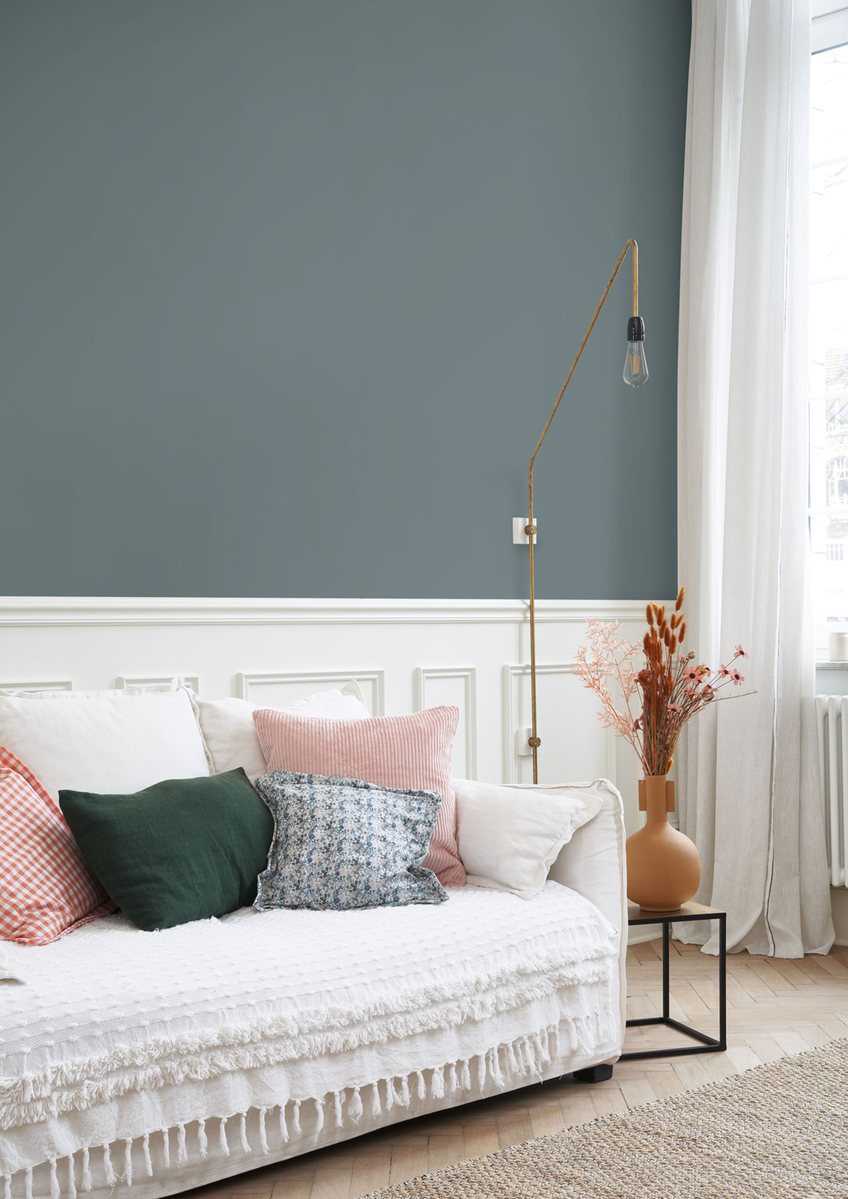 Papier peint Soubassement Moulure Petit Salon blanc - Galons et Frises de Casadéco | Réf. GAFR200450510