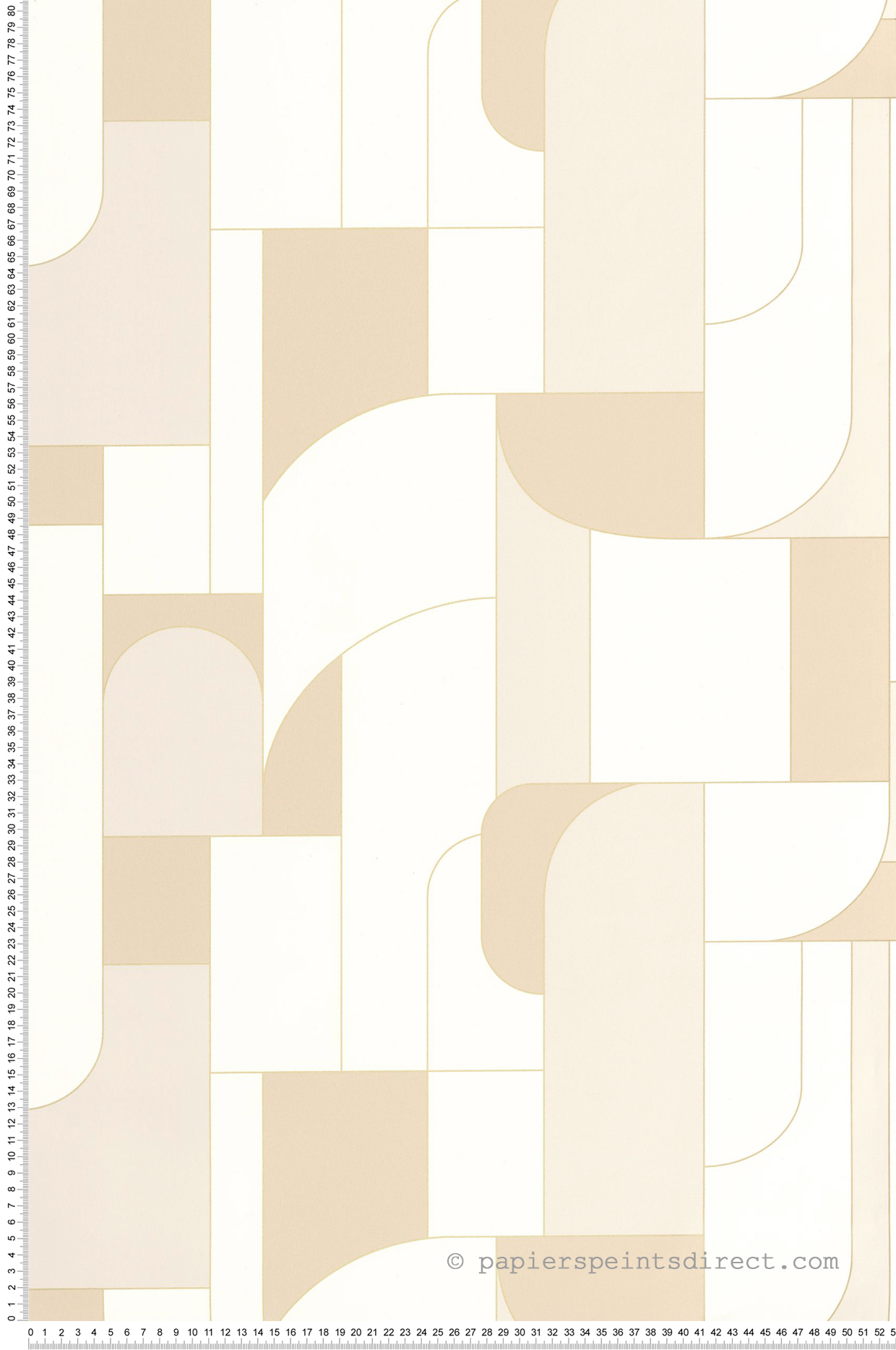 Papier peint Design Géométrie Achille beige doré - Maison Siméon de Casélio | Réf. MSI107390387