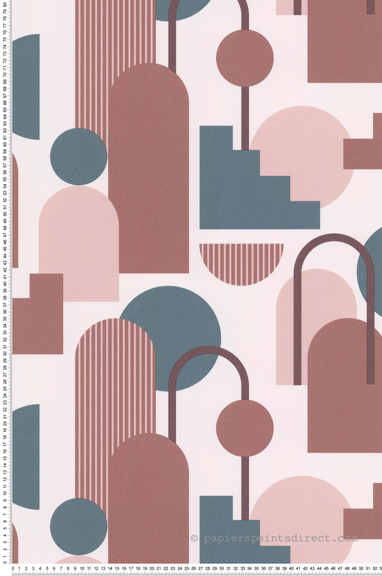 Papier peint Arche Minimaliste rose et vert - Arty de Lutèce | Réf. LTC-51210803
