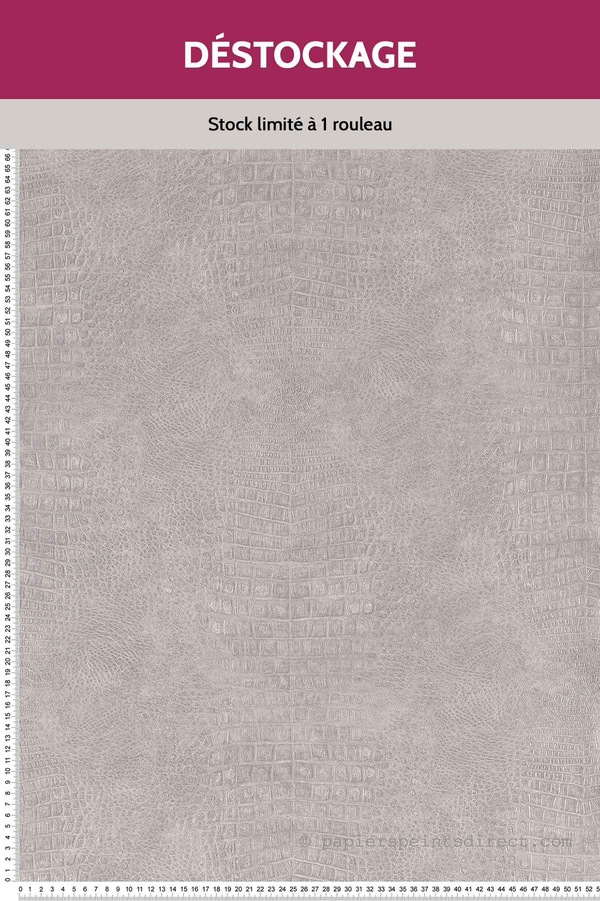 Papier peint Destockage - Crocodile métallisé - Sauvage