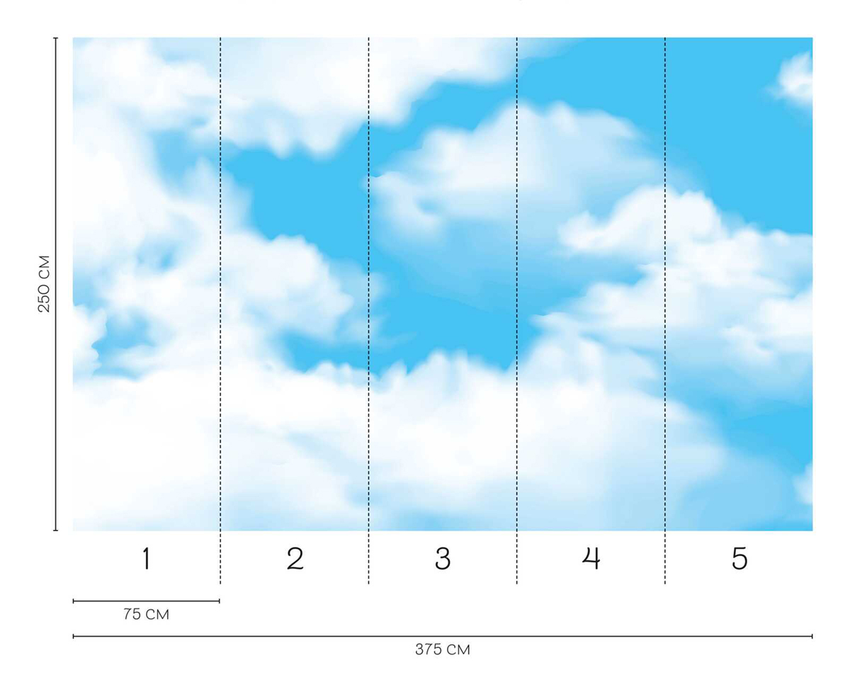 Papier peint panoramique Ciel de Nuages - Wall Love d'A.S. Création REGLE | Réf. DD129590