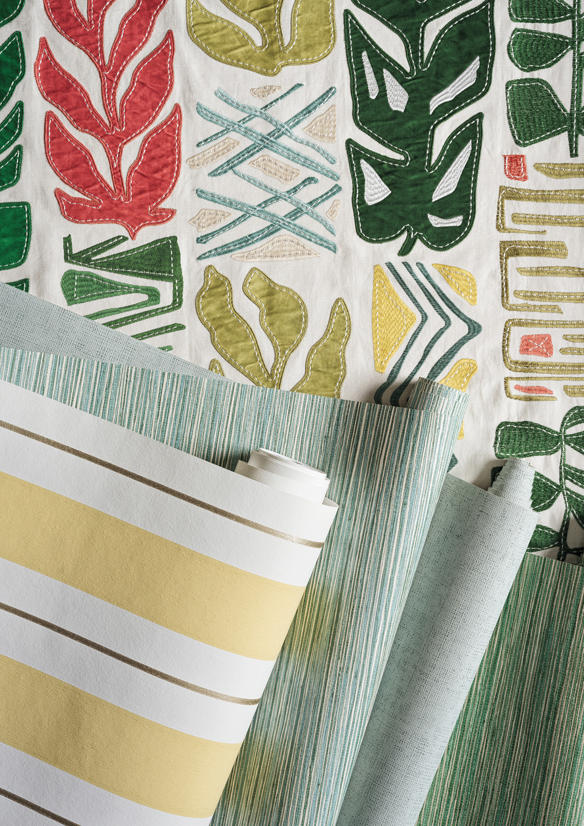 Papier peint Rayure Classique Bramante jaune doré - Alberti d'Osborne & Little | Réf. OSB-W7980-03