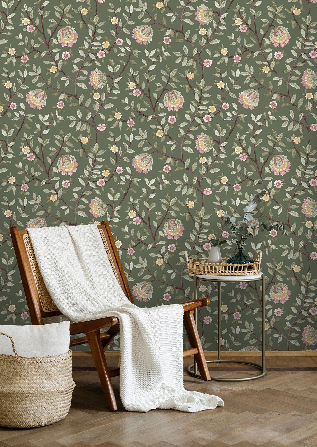 Papier Peint Intissé Ugépa Botanique M52813 – Motif Arbres Feuilles, Rose, élégant !